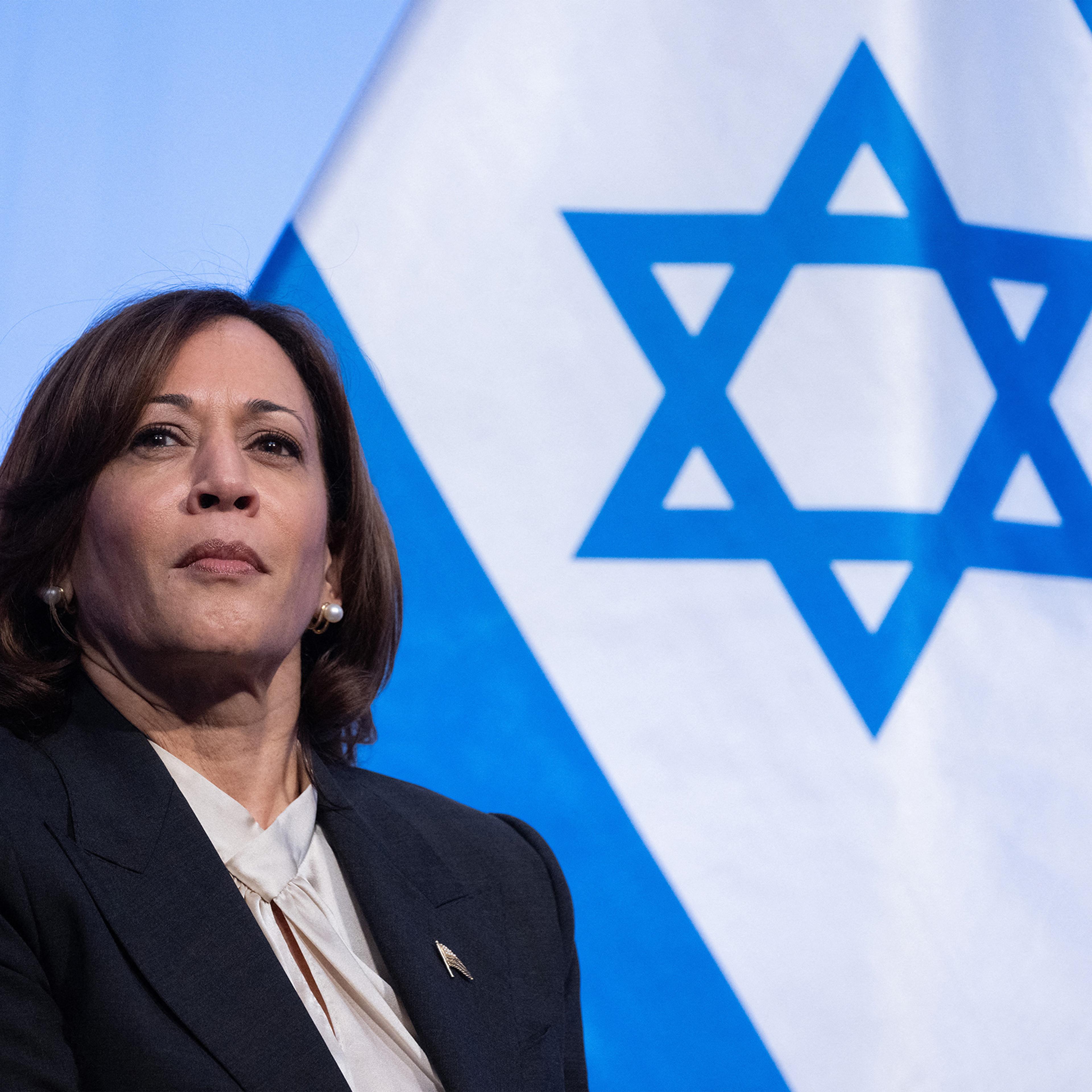 U.S. Vice President Kamala Harris attends Israel's Independence Day Reception at the National Building Museum in Washington on June 6, 2023.