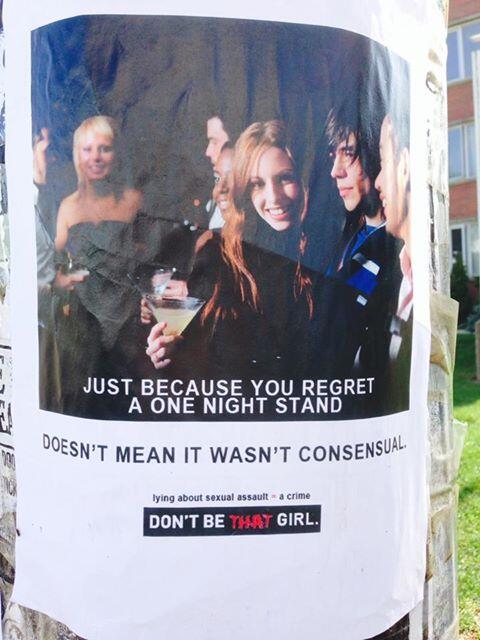 As this poster shows, rape culture is alive and well in <a href="https://twitter.com/search?q=%23yeg&amp;src=hash">#yeg</a>. A sad commentary &amp; poor reflection on men everywhere <a href="http://t.co/CZkLVCebEi">pic.twitter.com/CZkLVCebEi</a></p>— Dr. Kristopher Wells (@KristopherWells) <a href="https://twitter.com/KristopherWells/statuses/354710462975336448">July 9, 2013</a>
