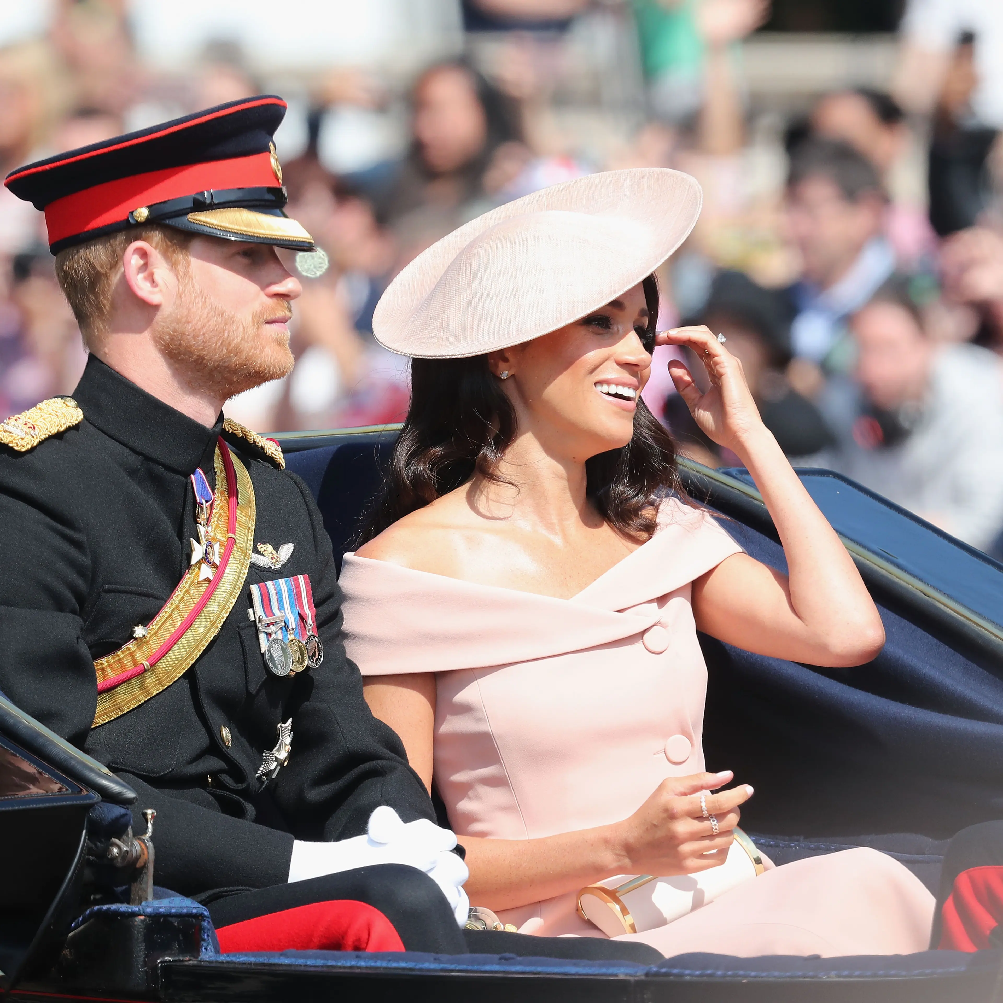 Meghan Markle and Prince Harry at Trooping the Colour