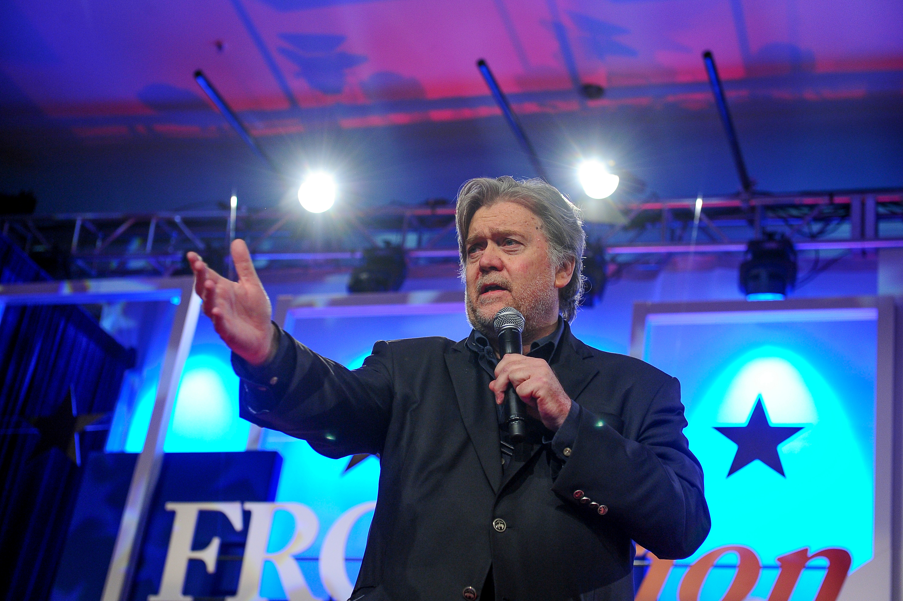 Bannon delivers remarks in Washington