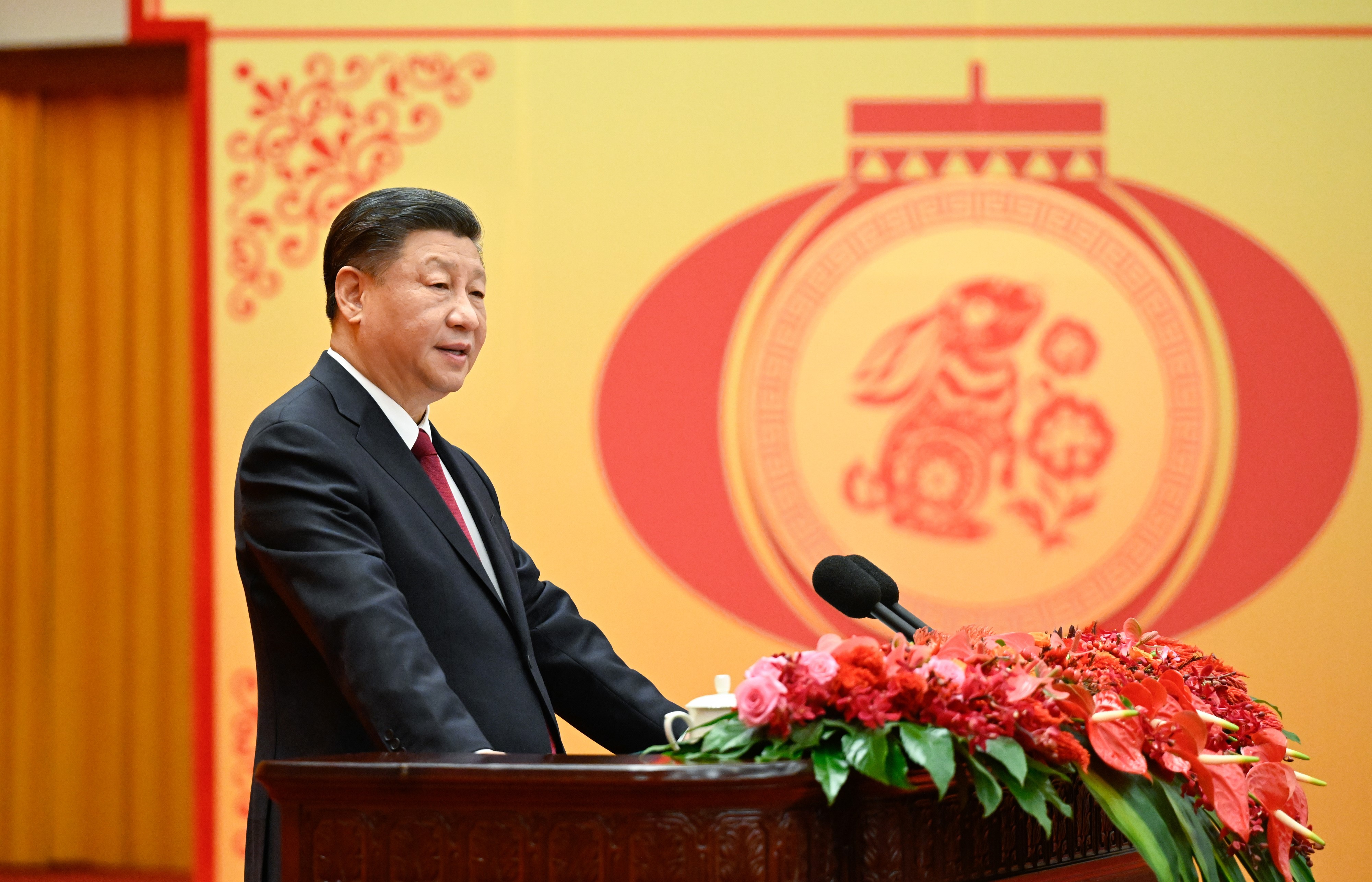 CHINA-BEIJING-CPC CENTRAL COMMITTEE-STATE COUNCIL-SPRING FESTIVAL-RECEPTION (CN)