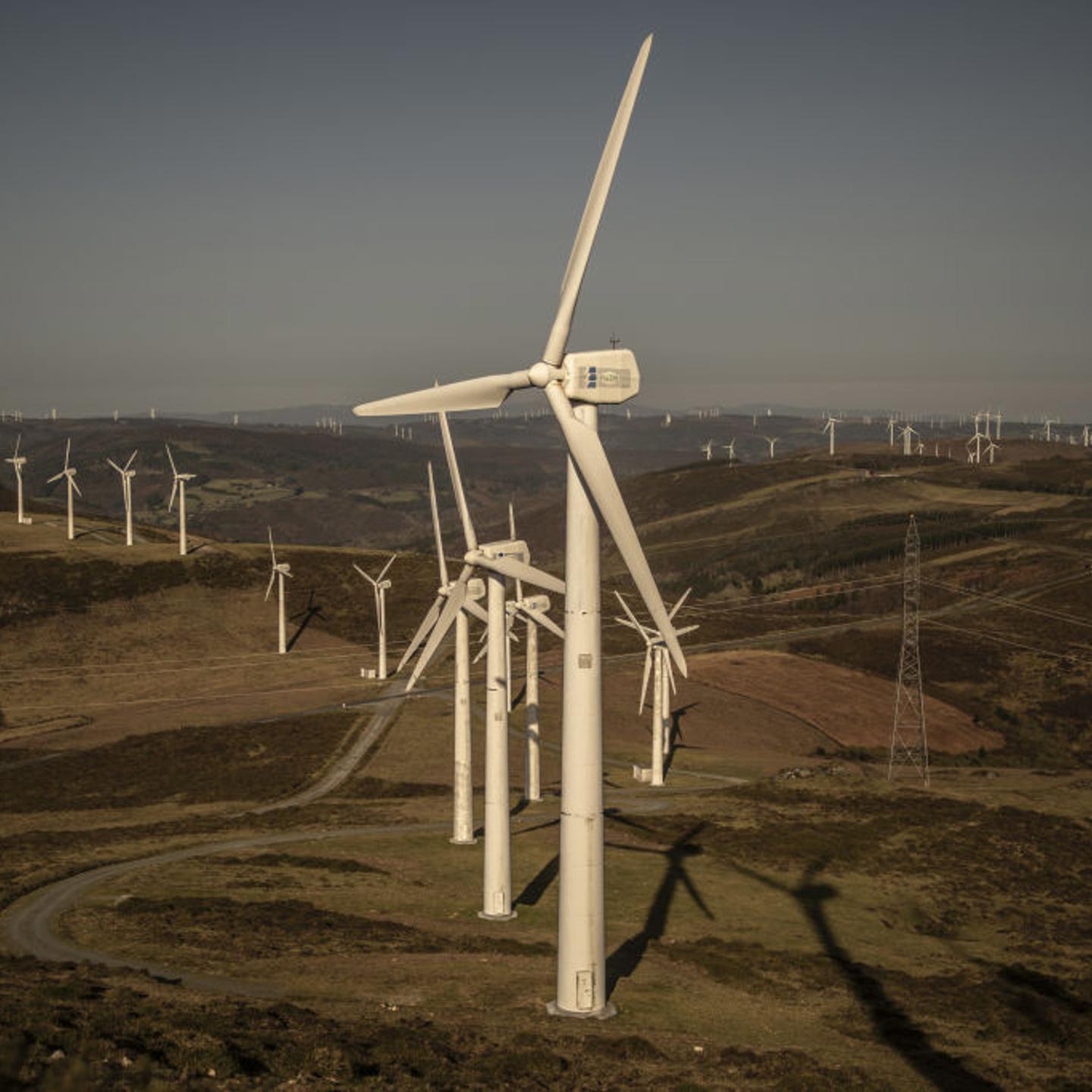 Wind Farms in Spain's Galicia Region as Clean Energy Investment Reaches $1.8 Trillion