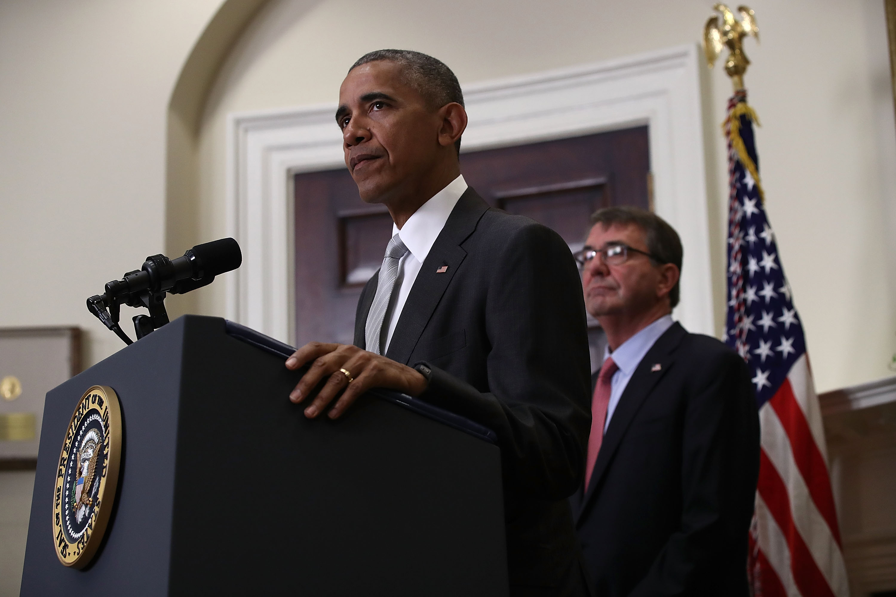 President Barack Obama delivers a statement on the deployment of U.S. troops in Afghanistan at the White House on July 6, 2016.