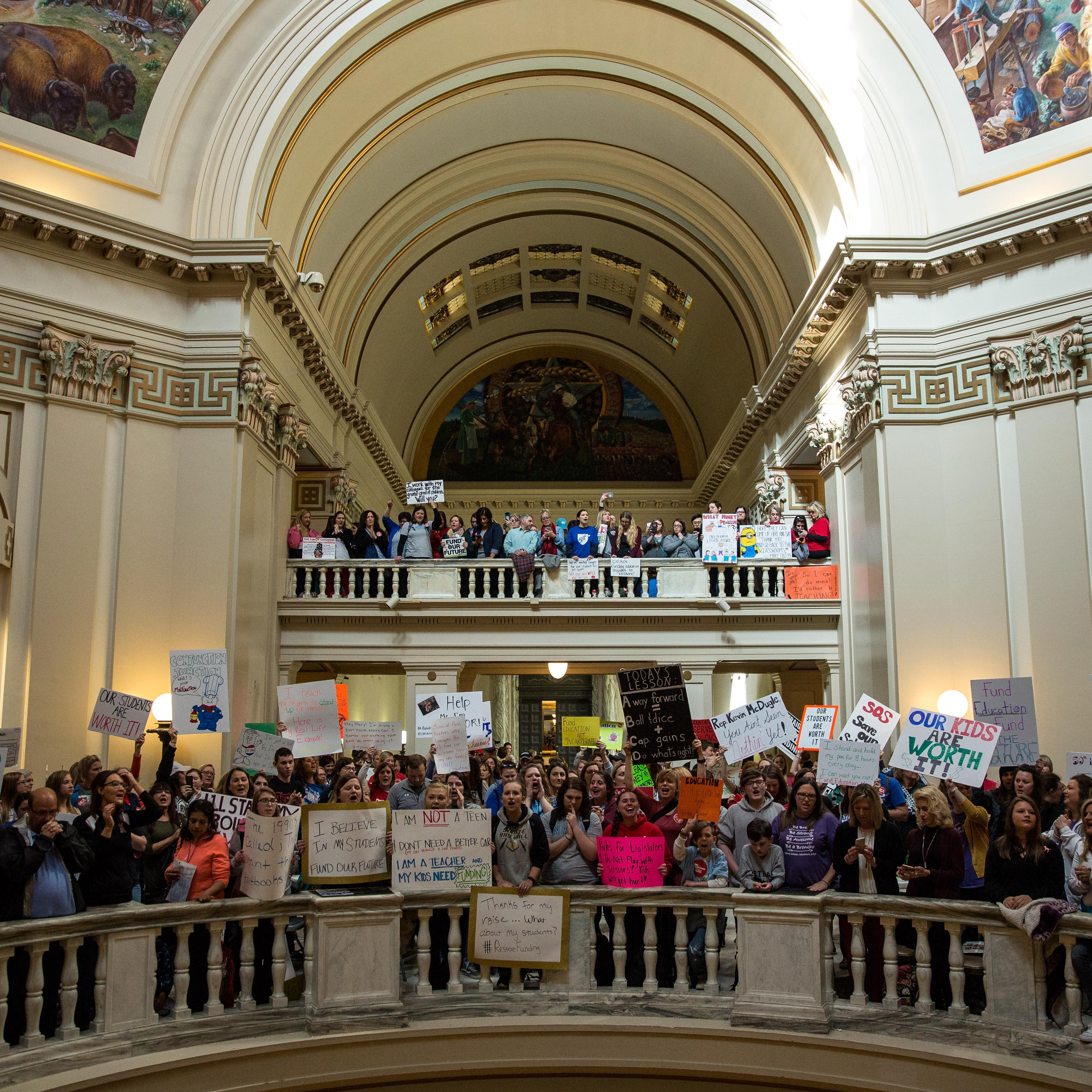 Oklahoma Teachers Walkout at Oklahoma State Capitol