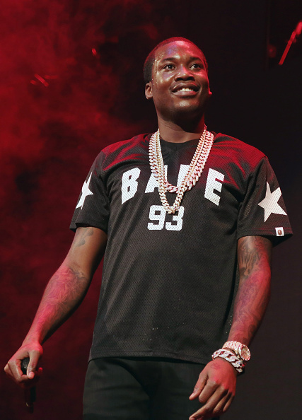 Meek Mill performs during The Pinkprint Tour in New York City on July 26, 2015.