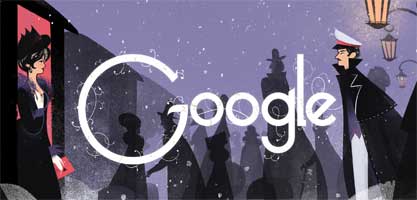 Sept. 9, 2014 For Tolstoy's 186th birthday the Google Doodle team created an appropriately long doodle, with a click-through doodle. http://time.com/3308635/google-doodle-tolstoy/