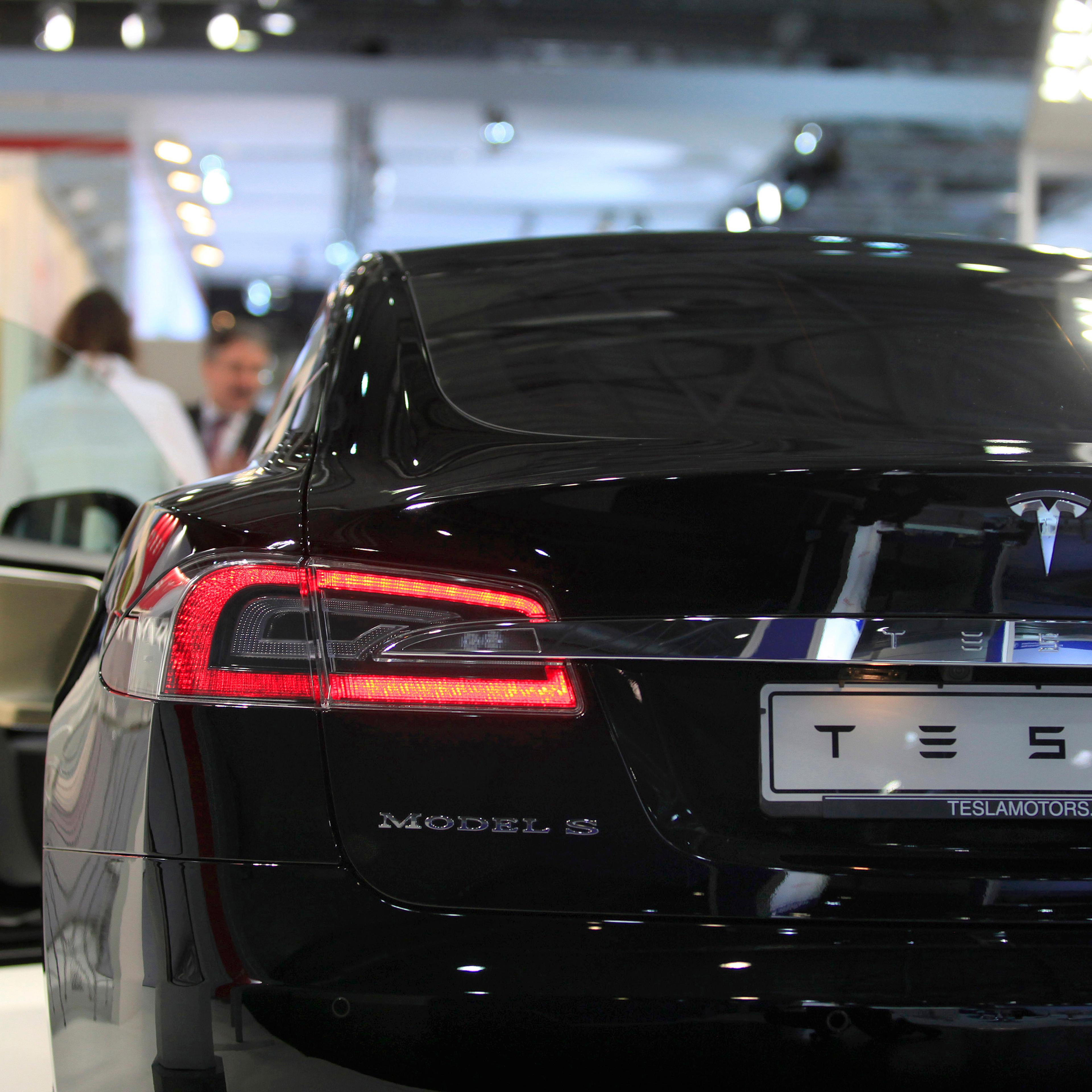 Tesla Automobile at the Auto Mobil International Show