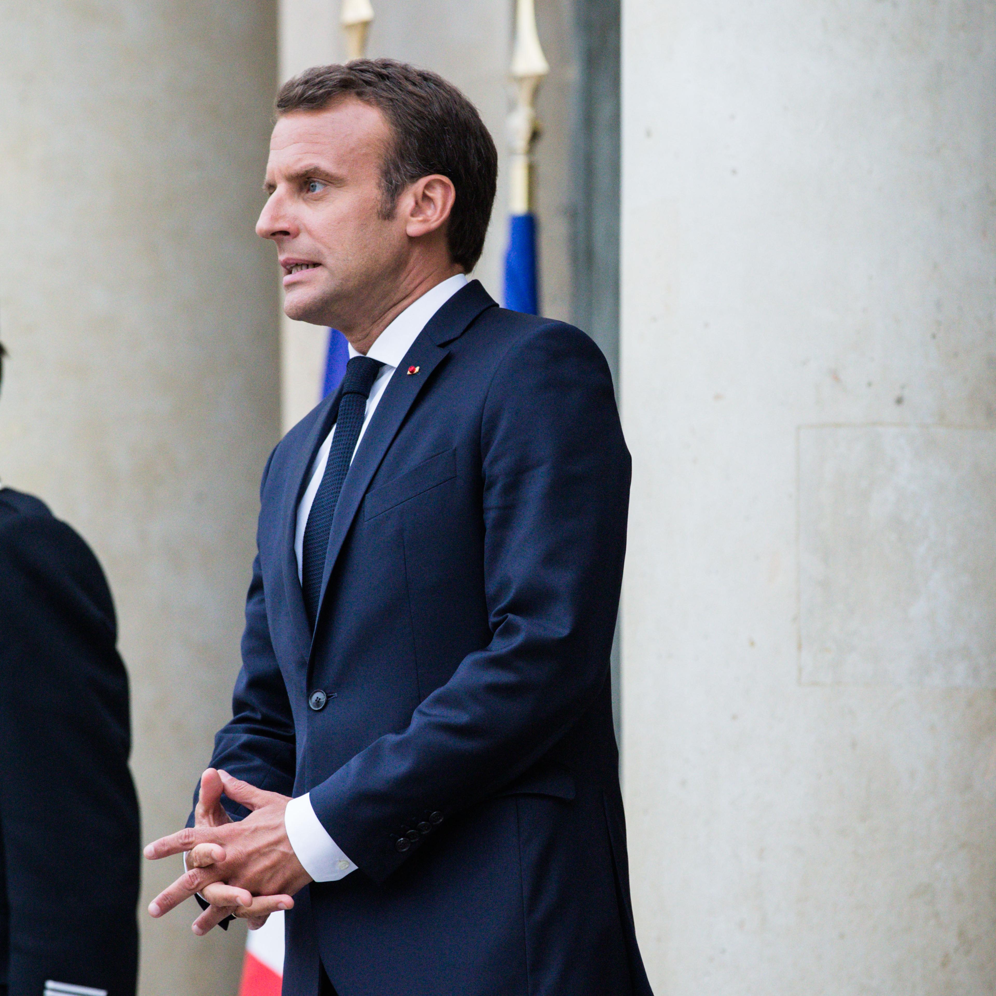 French President Emmanuel Macron Receives Israel's Prime Minister Benjamin Netanyahu At Elysee Palace In Paris