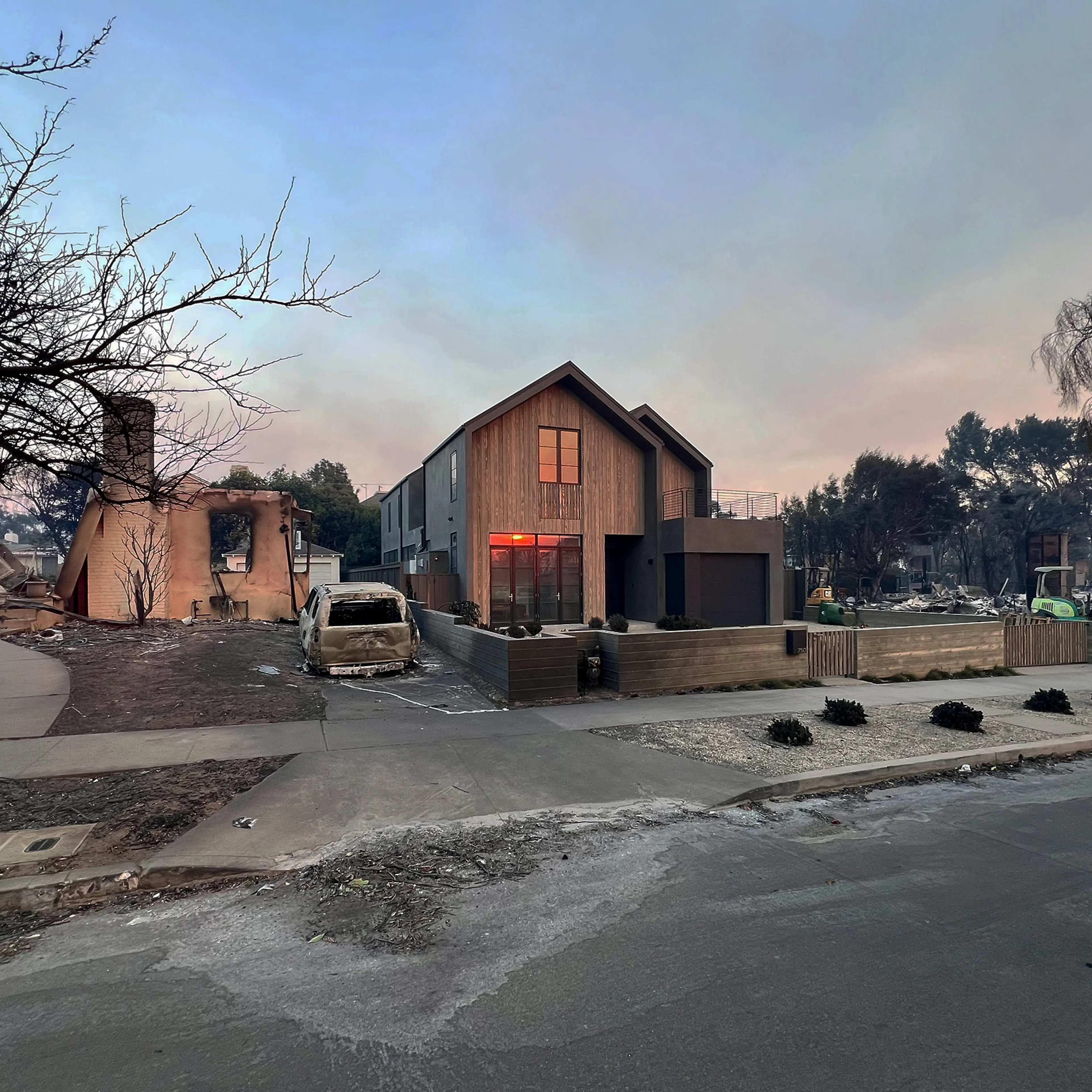 The fire-resistant home Greg Chasen designed, in January 2025.