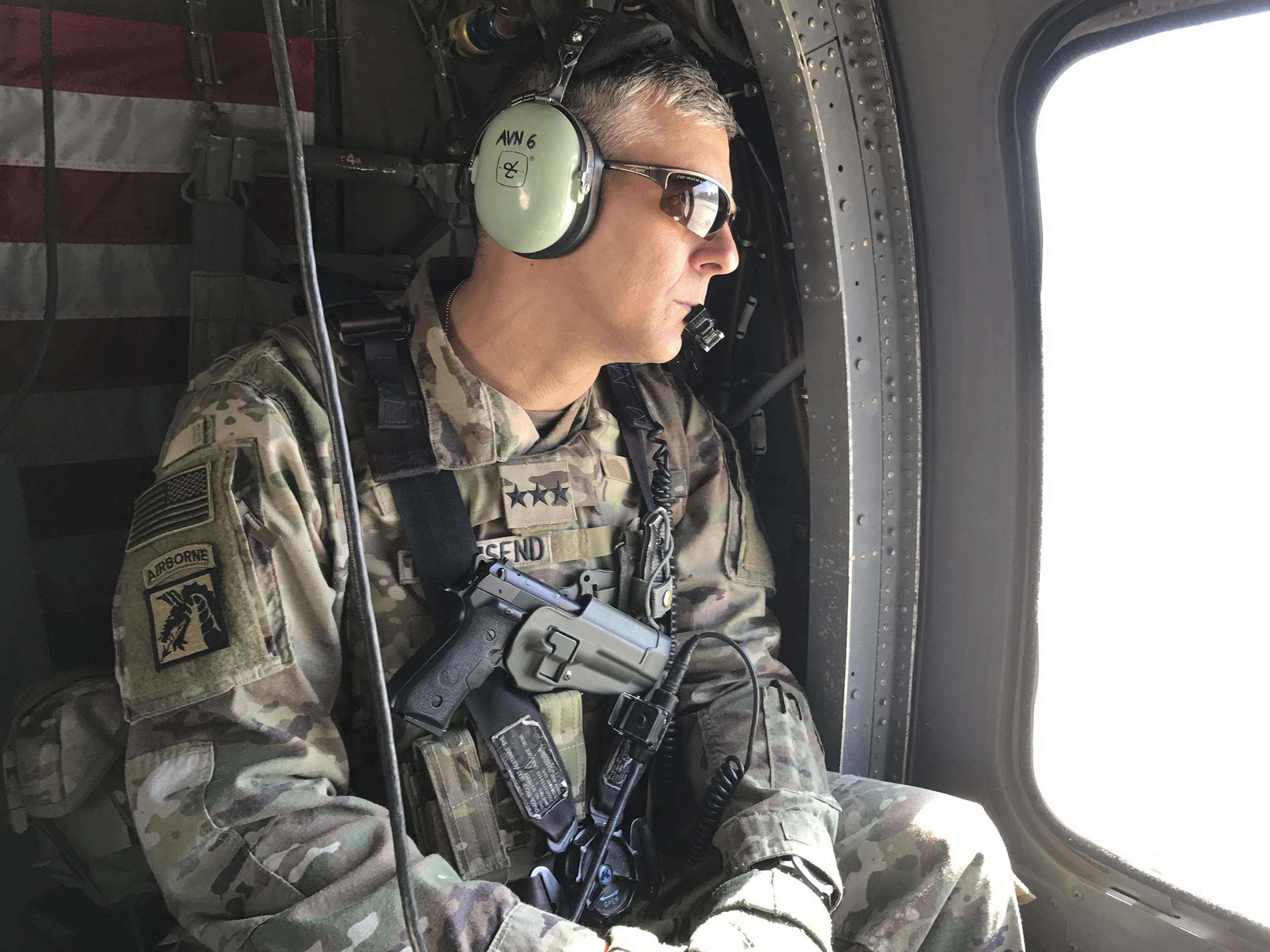 U.S. Army Lt. Gen. Stephen Townsend during a tour north of Baghdad, Iraq, on Feb. 8, 2017.