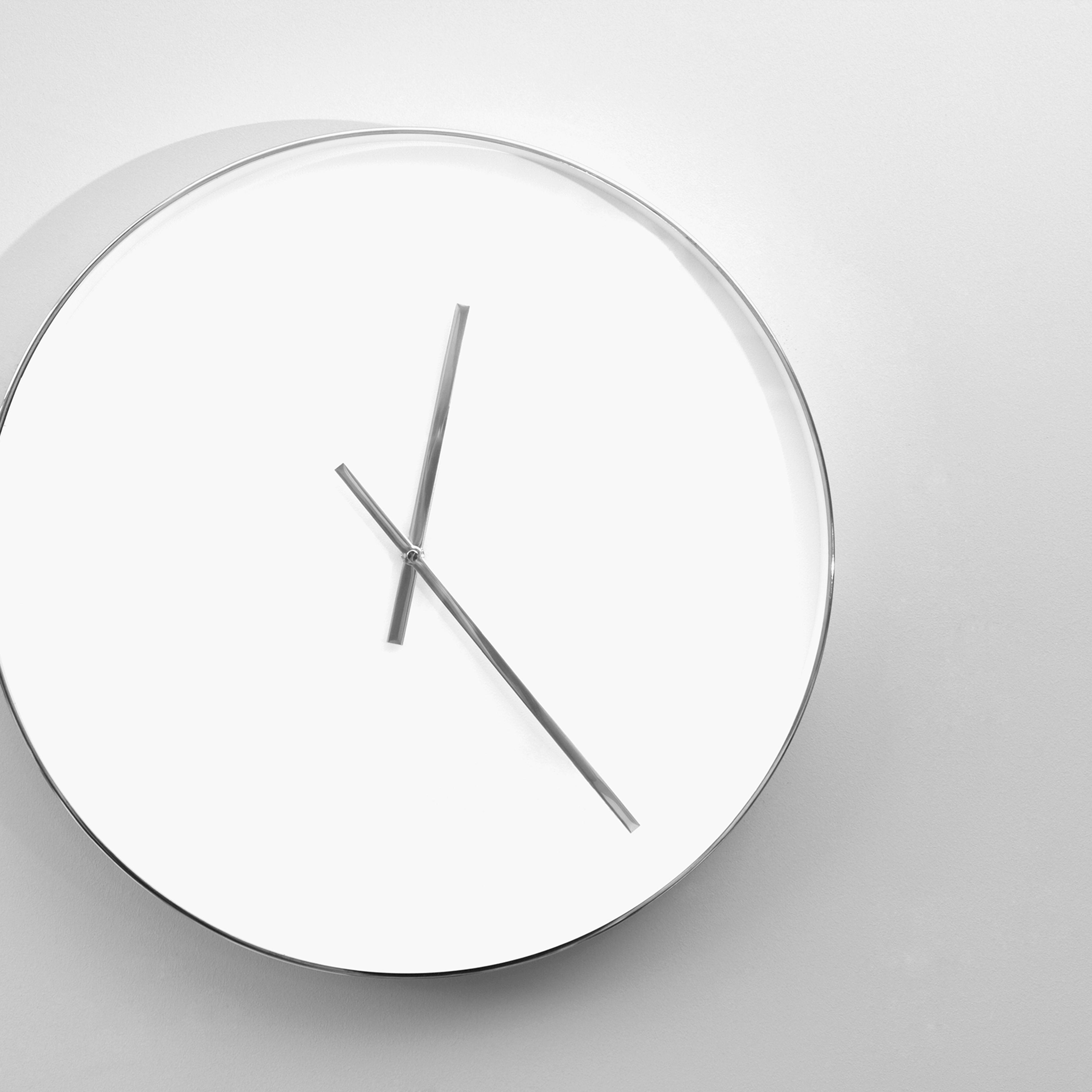 Close-up of a clock hanging on the wall
