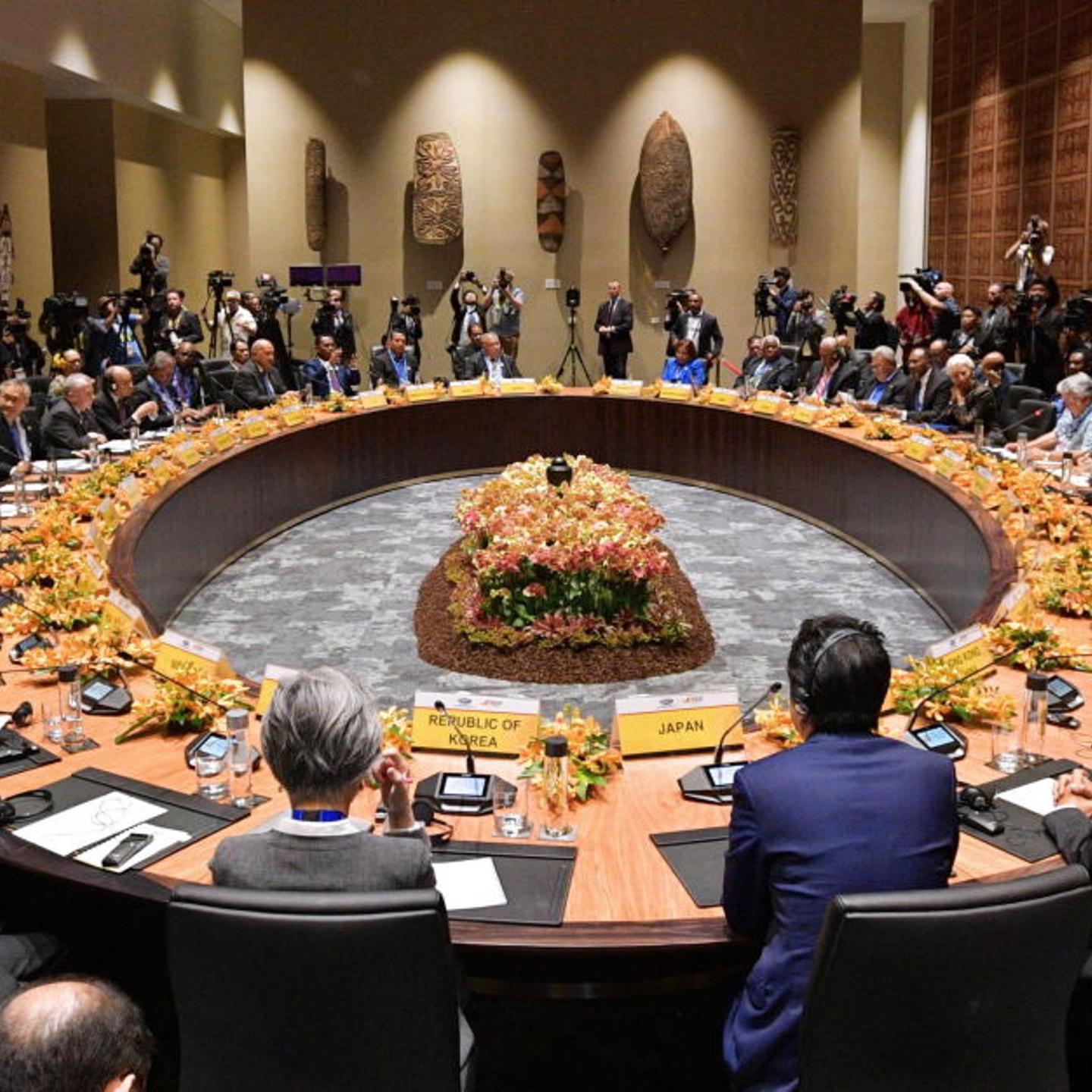 Russias PM Medvedev at 2018 APEC Summit in Papua New Guinea
