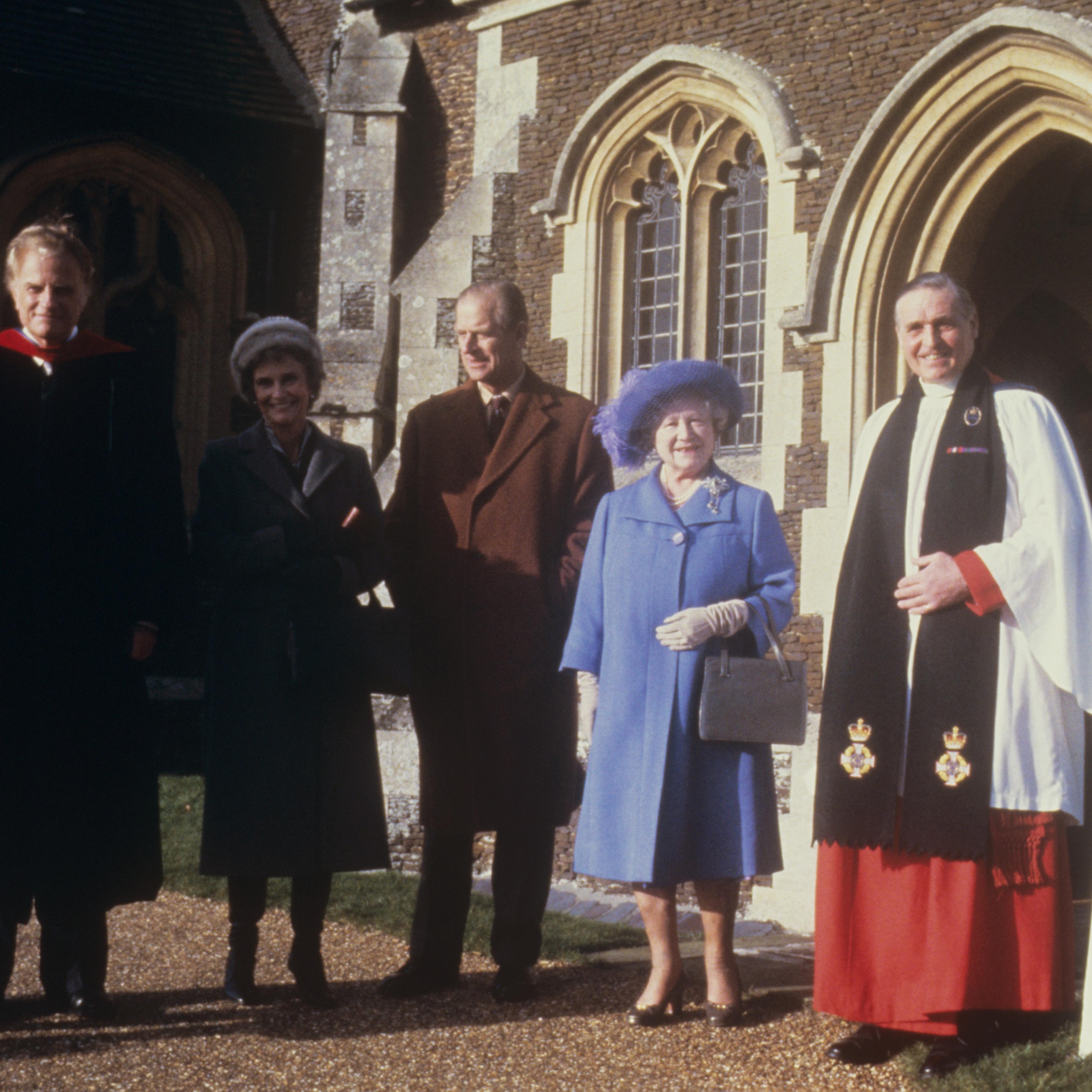 Royalty - Royal Family and Evangelist Billy Graham - Sandringham, Norfolk
