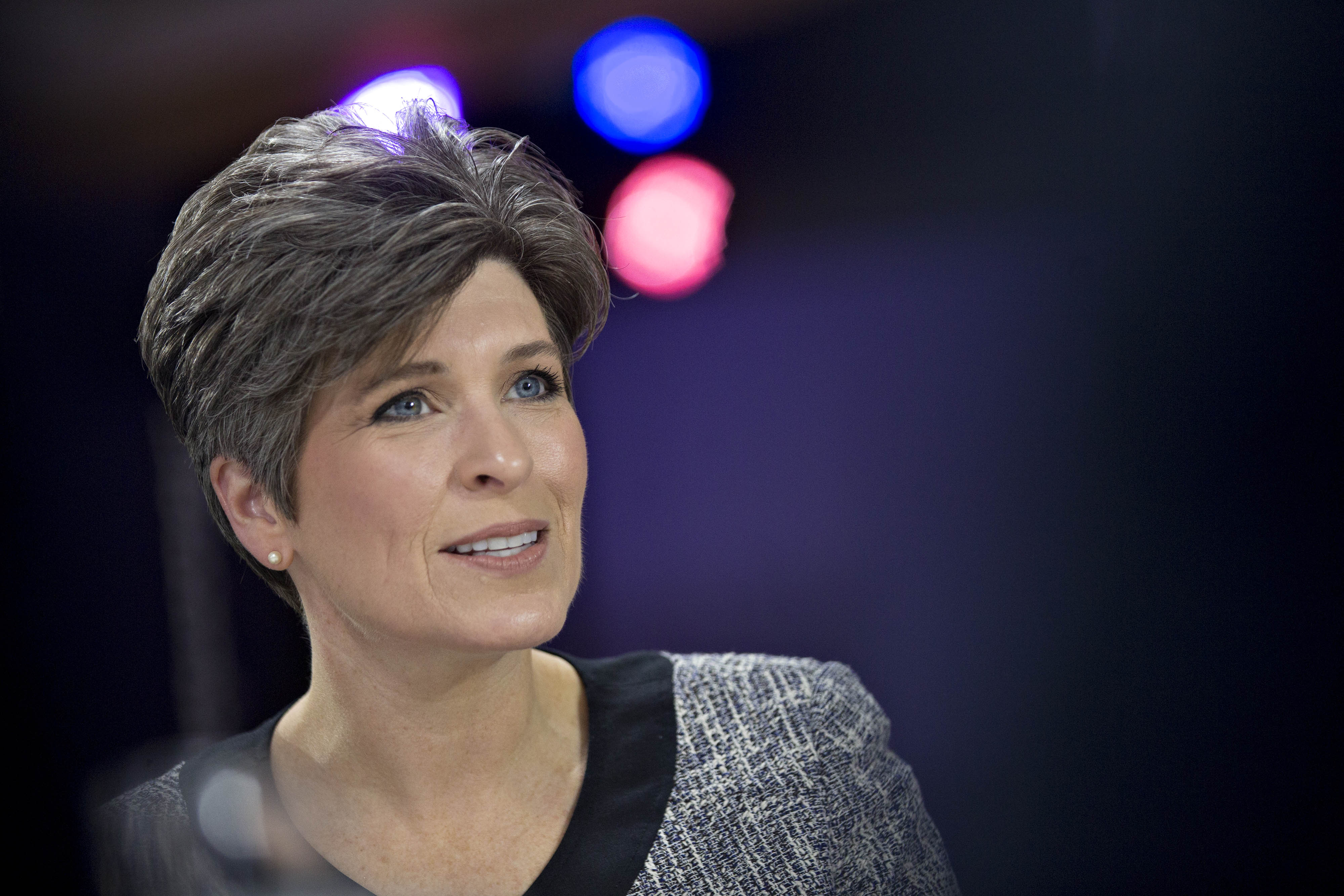 Senator Joni Ernst, a Republican from Iowa, speaks during a Bloomberg Politics interview in Des Moines, Iowa, on Feb. 1, 2016.