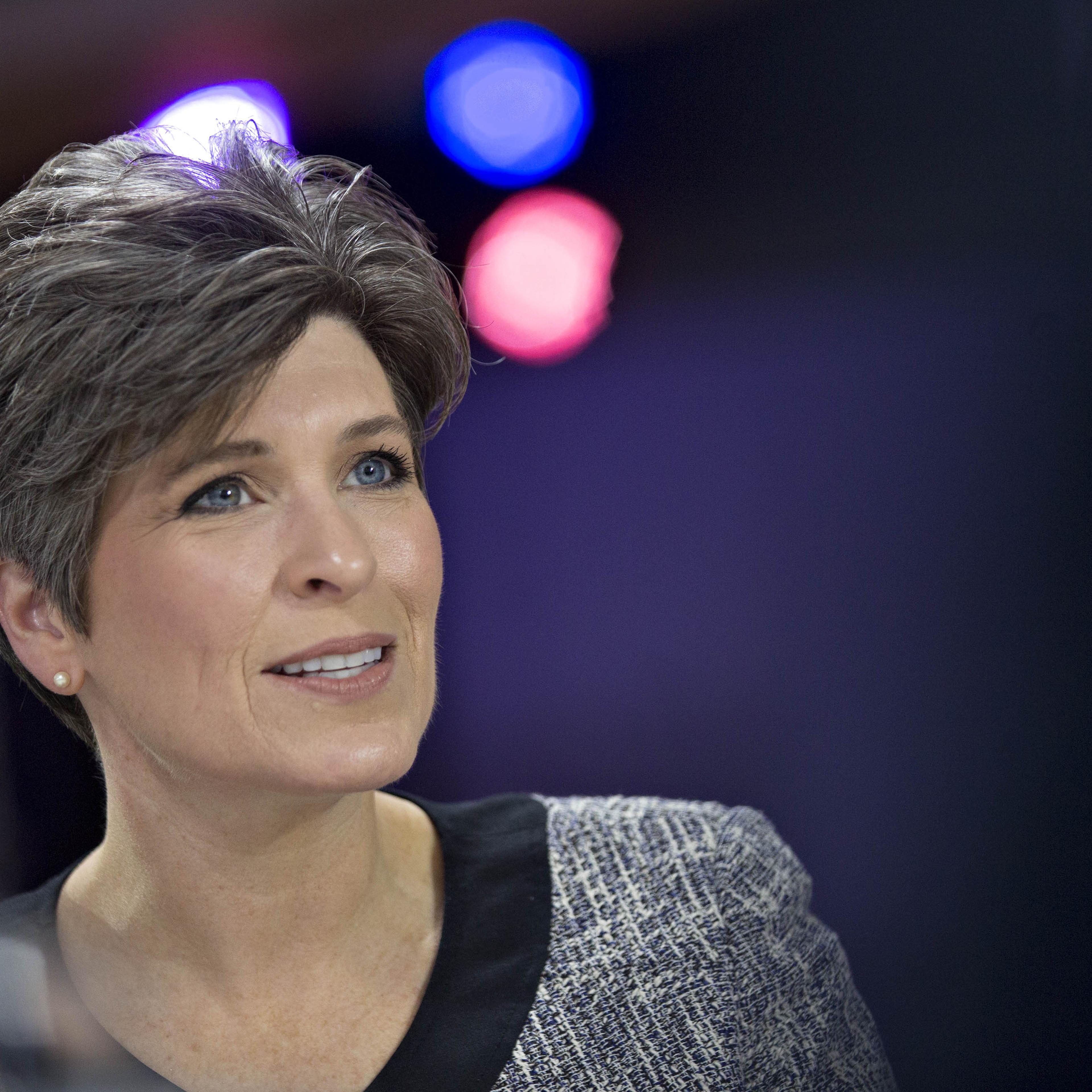 Senator Joni Ernst, a Republican from Iowa, speaks during a Bloomberg Politics interview in Des Moines, Iowa, on Feb. 1, 2016.