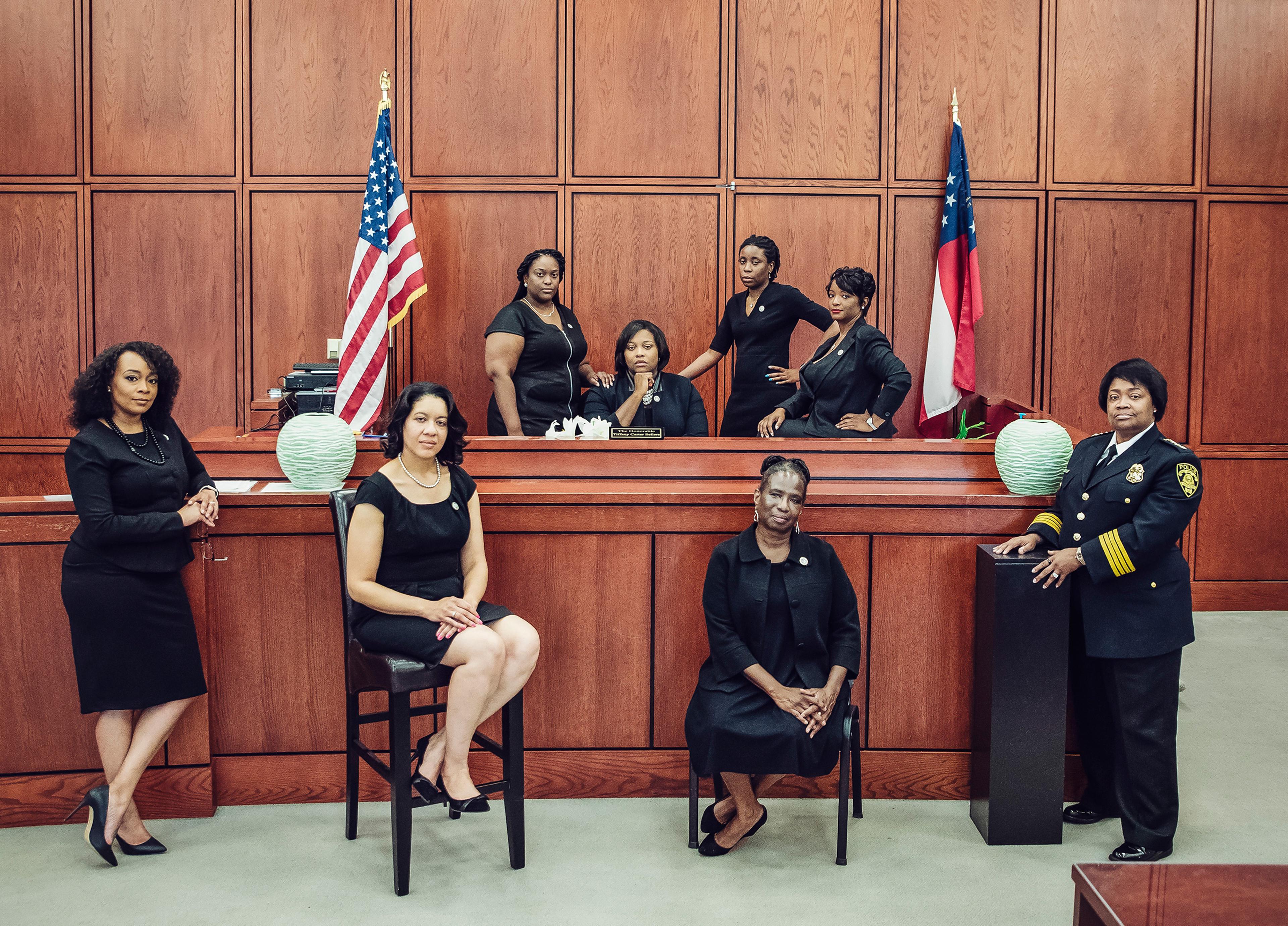 This photo of one city’s justice-system leaders appeared in the Atlanta Voice and then went viral
