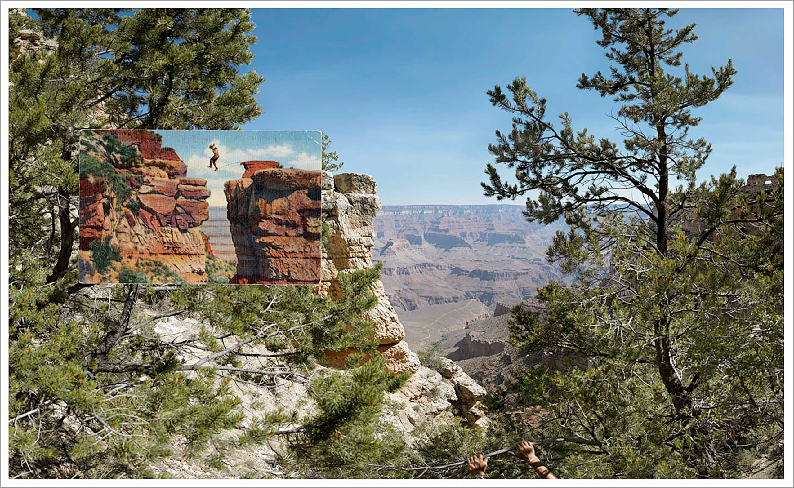  Mark Klett: Border Markers, Lisa Sette Gallery, Ariz.: Sept. 10 - Oct. 29  (Caption: Site of a dangerous leap, now overgrown, 2008)