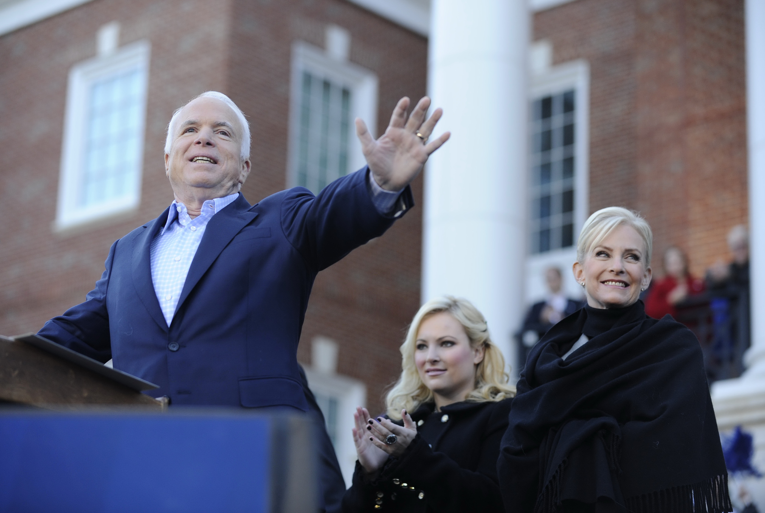 Presidential candidate Senator John McCain speaking Christop
