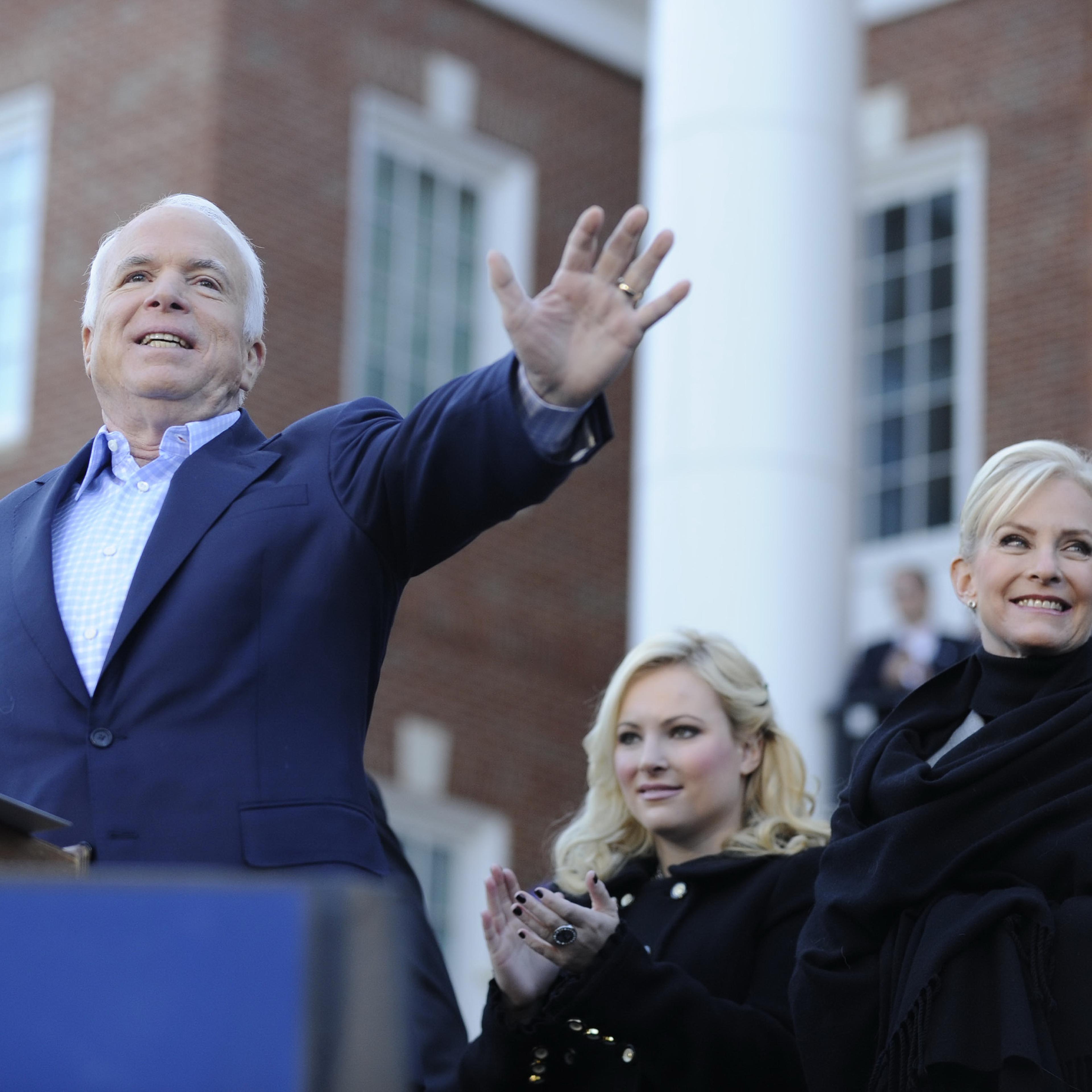 Presidential candidate Senator John McCain speaking Christop
