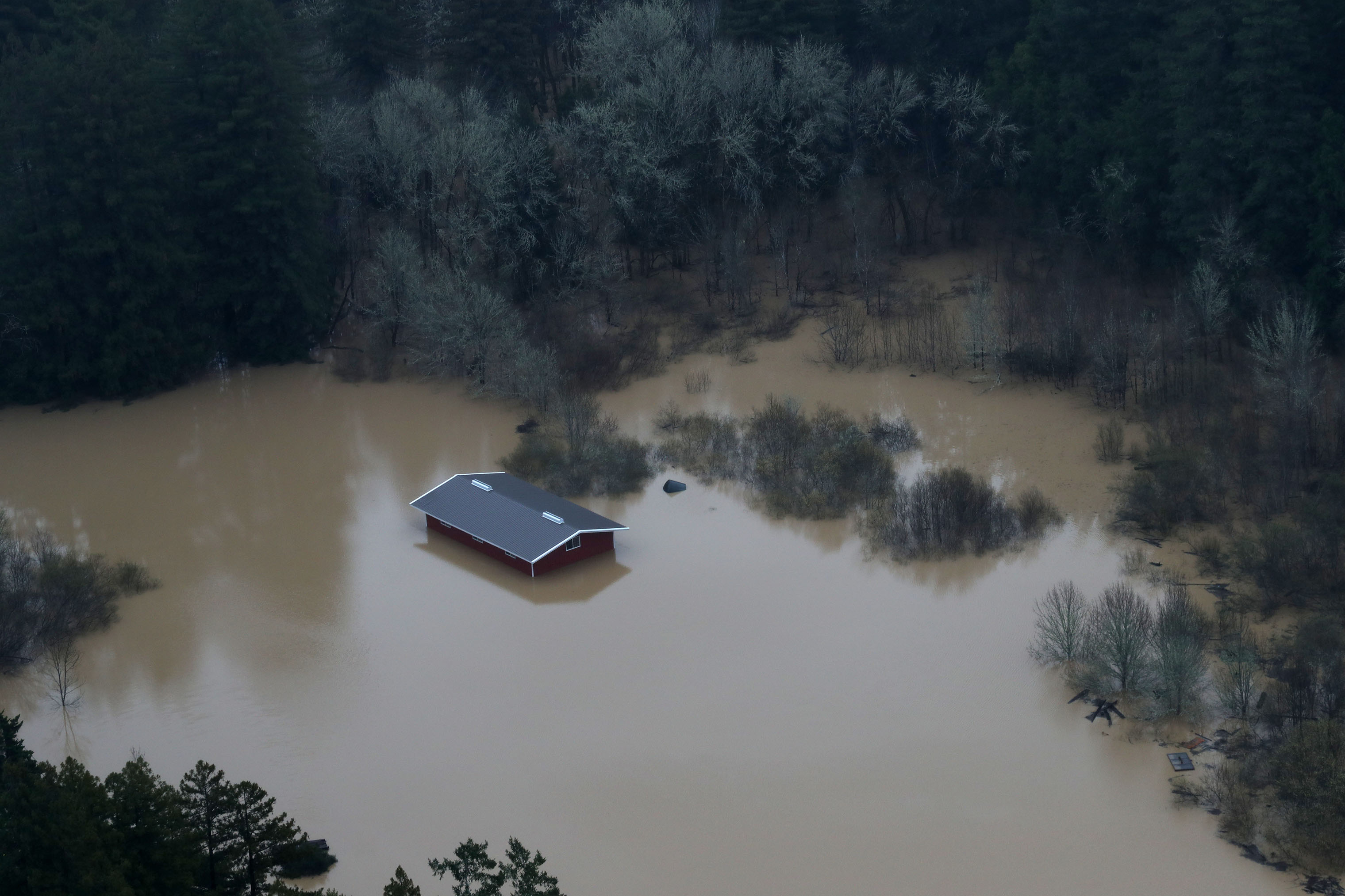 Sonoma County town Of Guerneville flooded