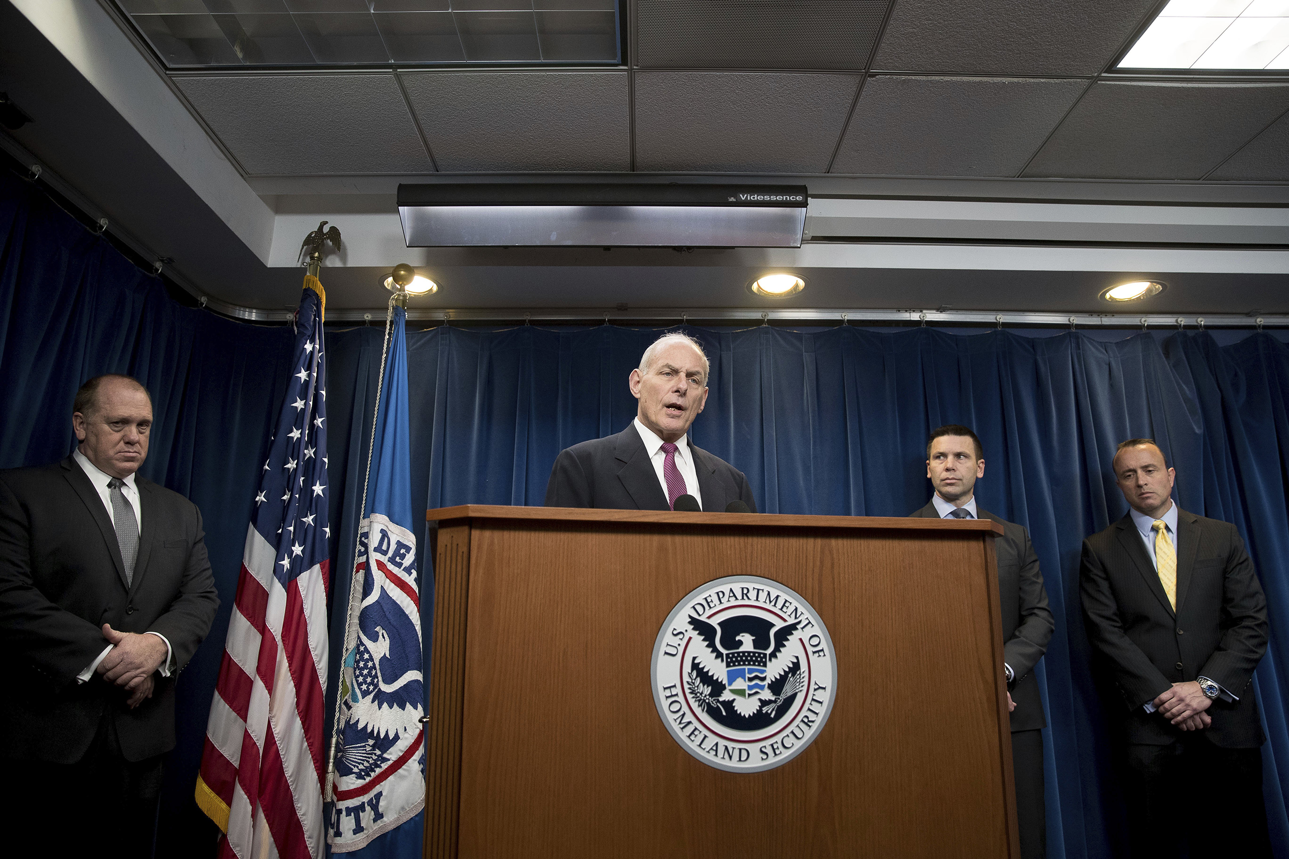 John Kelly, Thomas Homan, Kevin McAleenan, David Glawe
