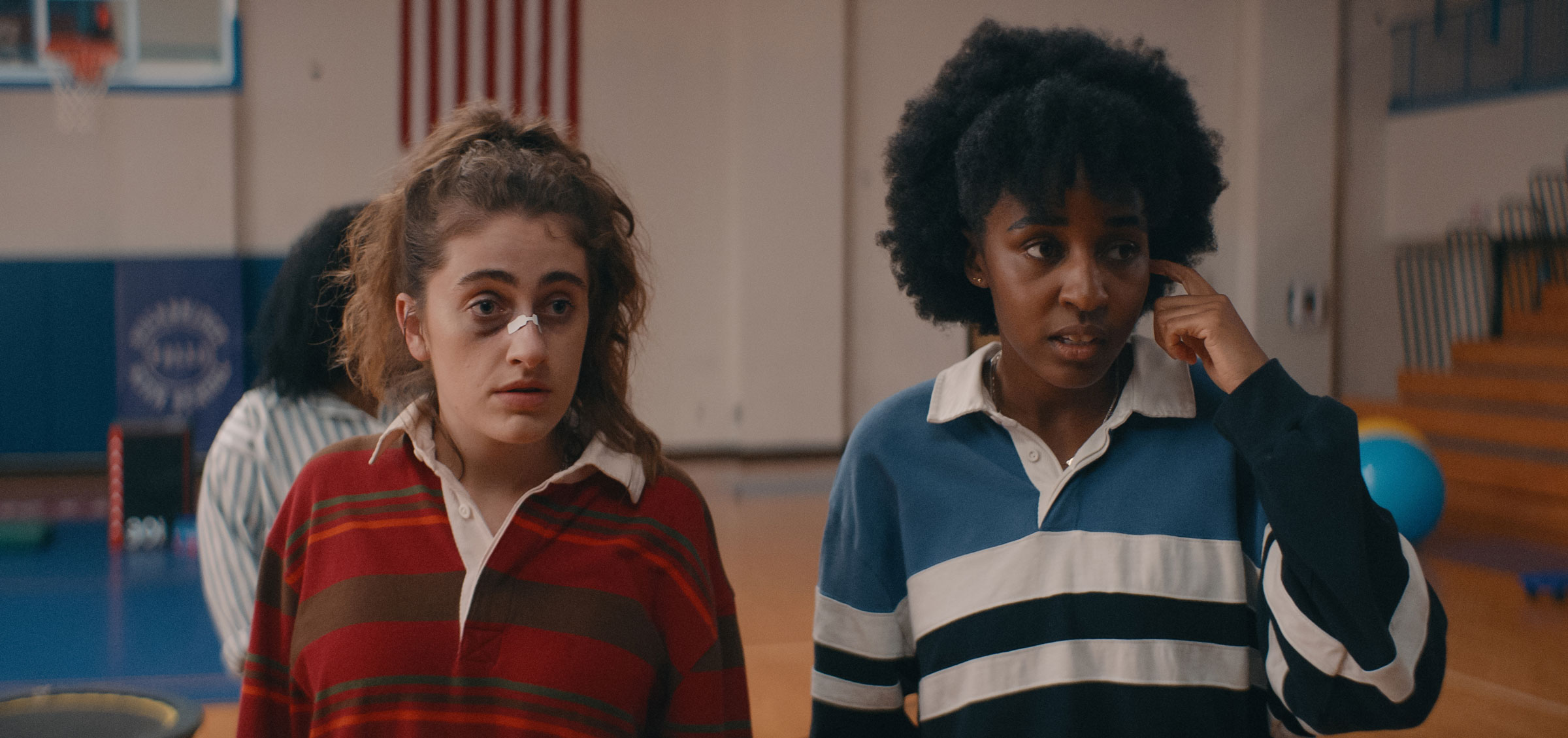 Rachel Sennott stars as PJ and Ayo Edebiri as Josie in Bottoms