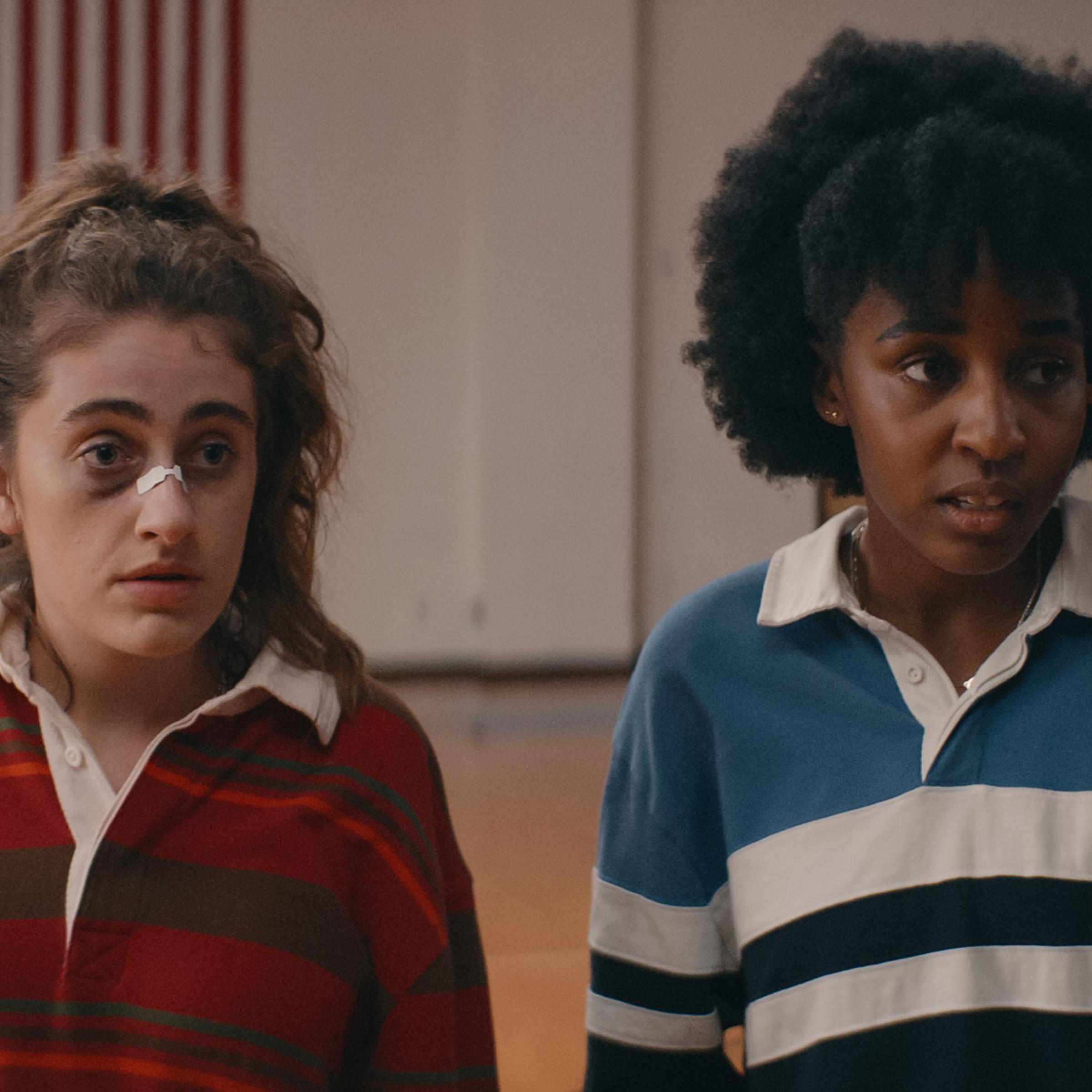 Rachel Sennott stars as PJ and Ayo Edebiri as Josie in Bottoms