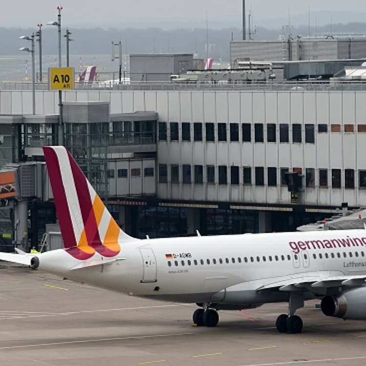 An Airbus A320 of the German airline Germanwings arrives at the Dusseldorf airport, in Germany, on March 25, 2015.