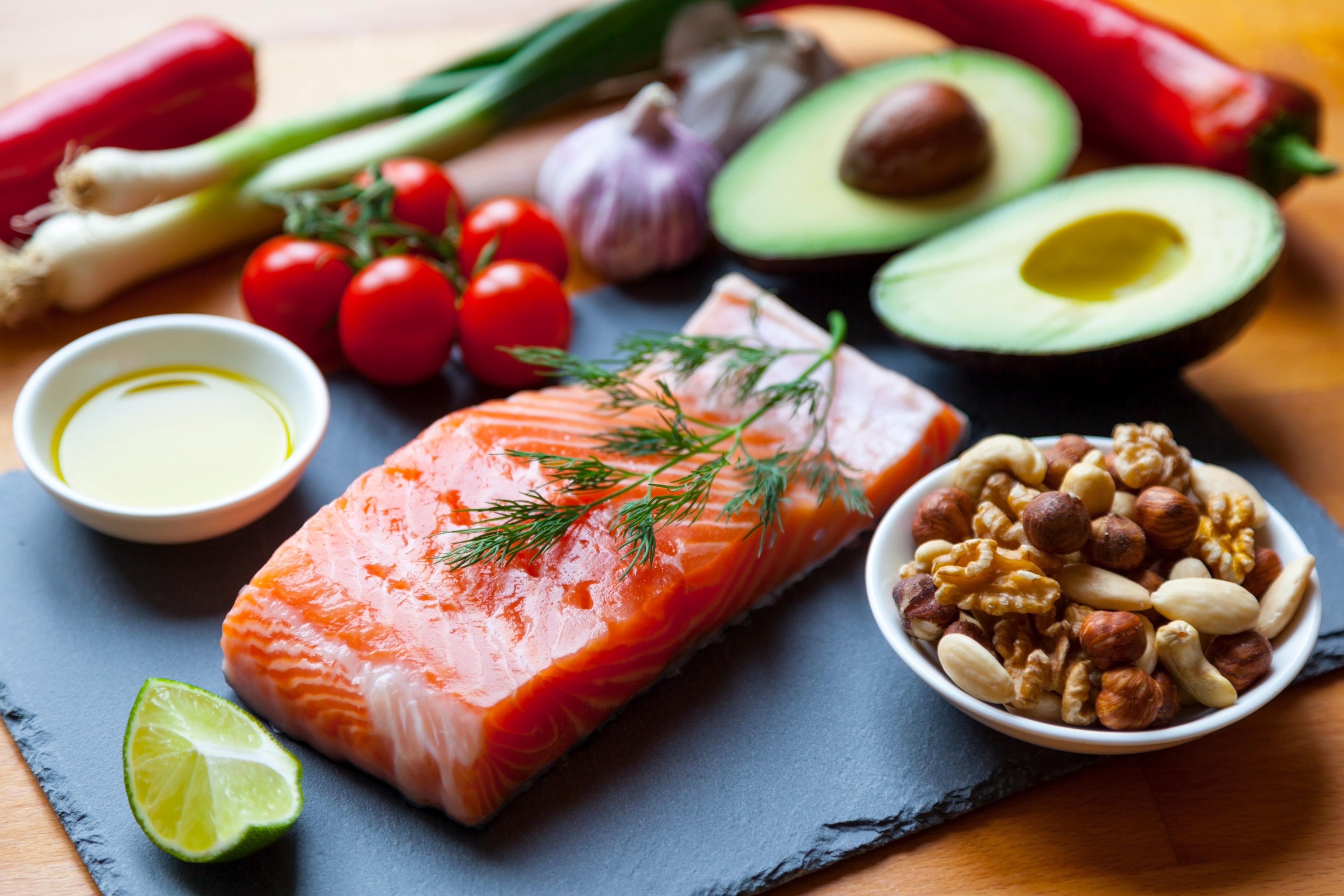 Foods Items High in Healthy Omega-3 Fats.