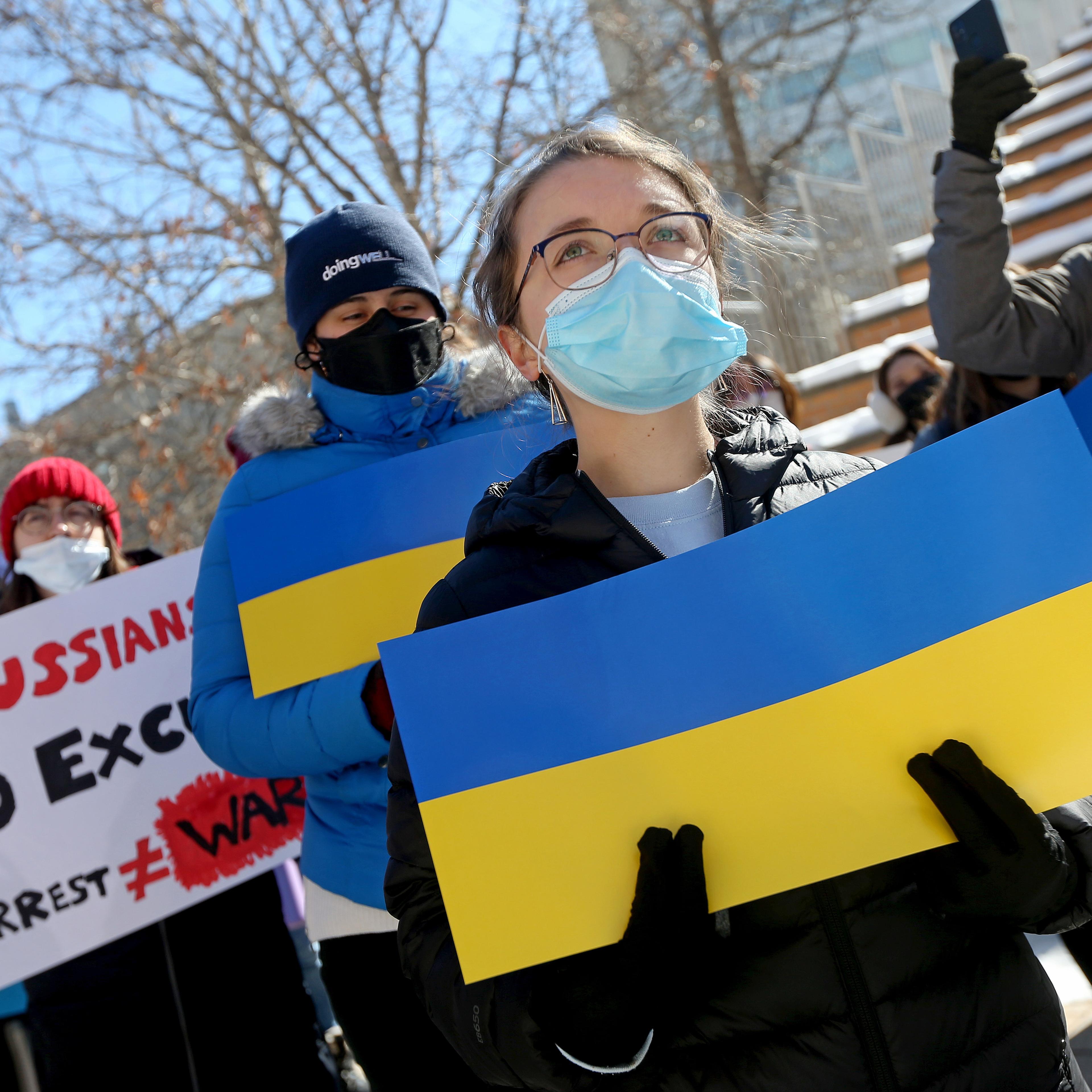 MIT Students Protest Russia Invasion of Ukraine