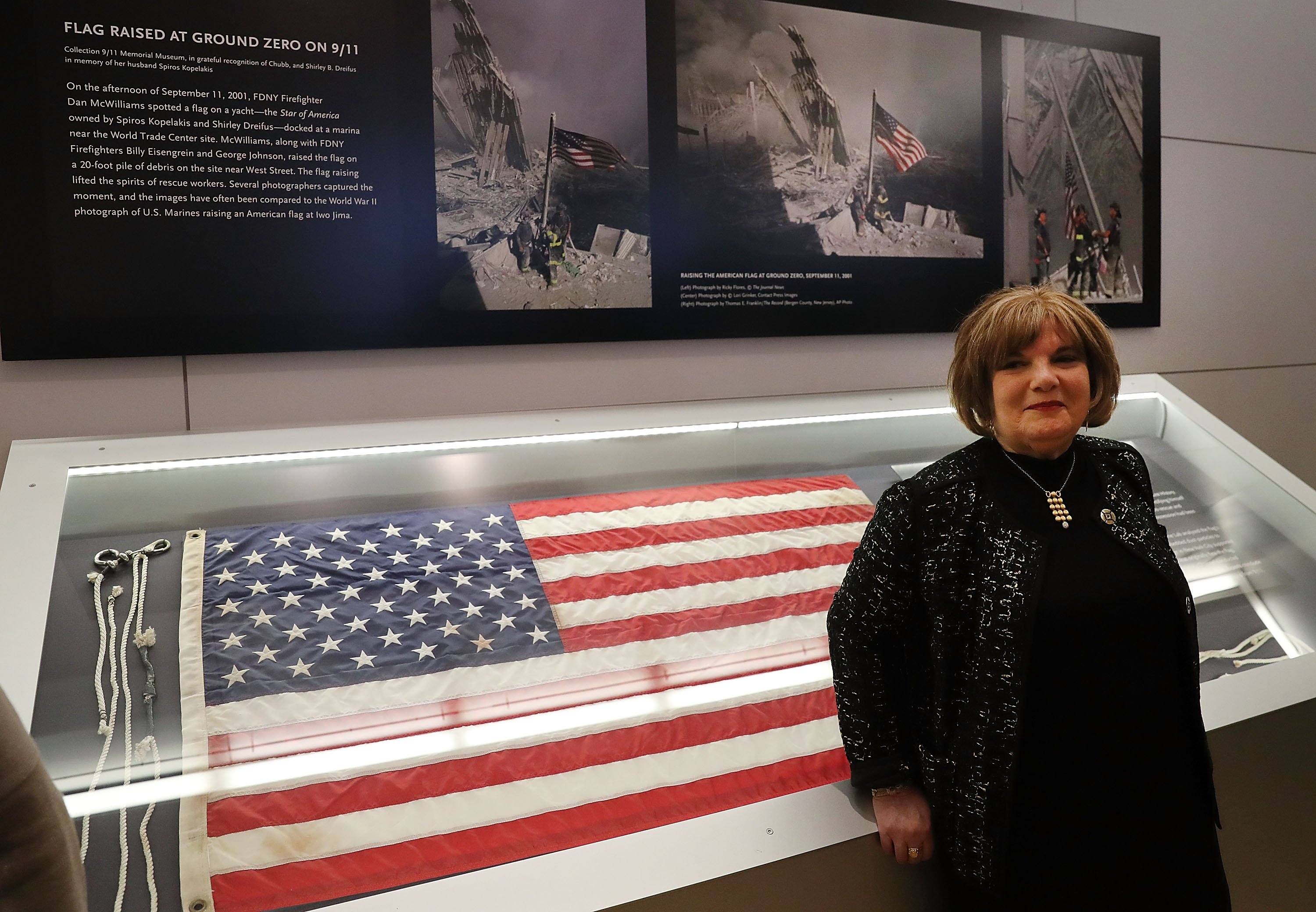 9/11 Memorial Museum Unveils Iconic Ground Zero Flag That Firefighters Are Shown Raising In Famous Photograph