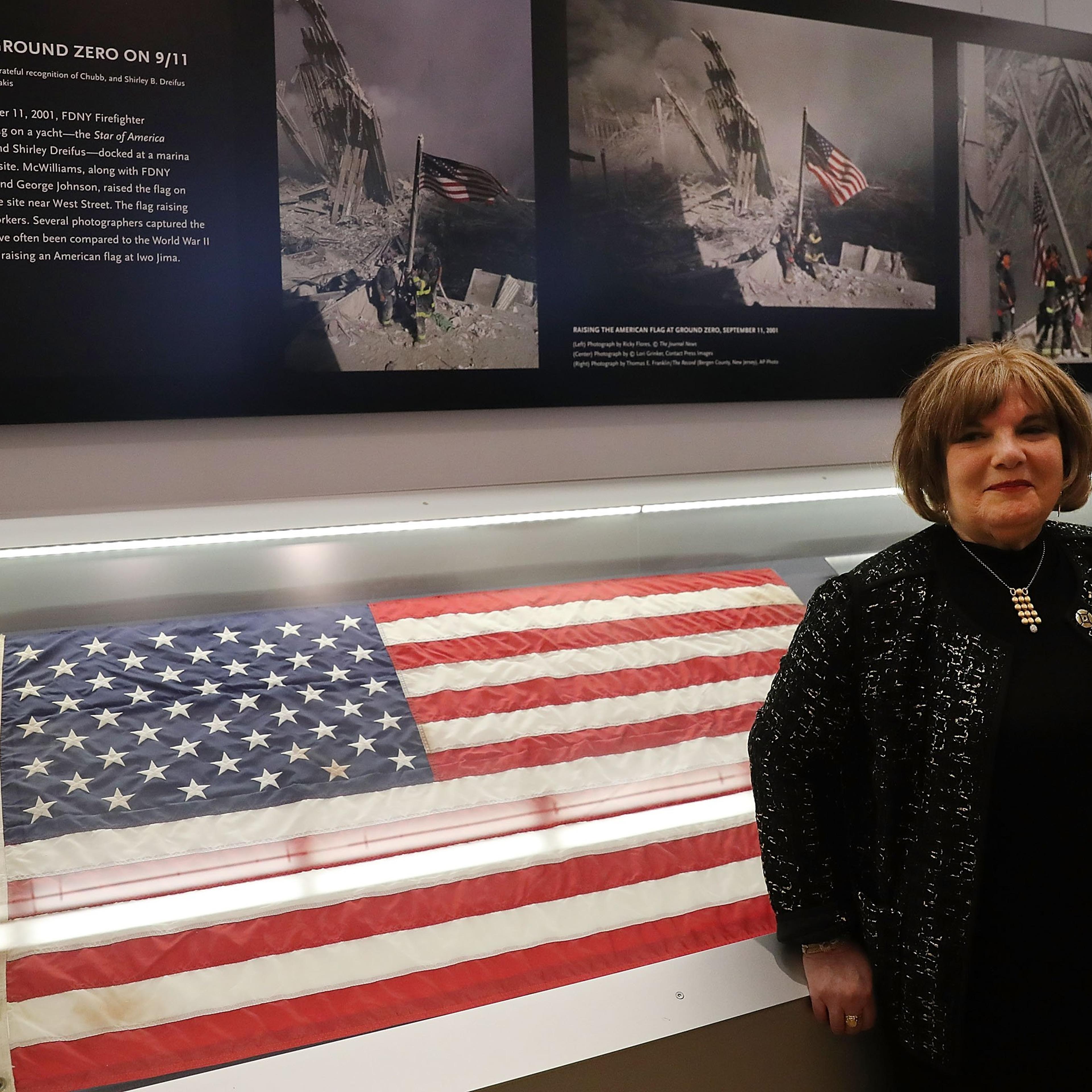 9/11 Memorial Museum Unveils Iconic Ground Zero Flag That Firefighters Are Shown Raising In Famous Photograph