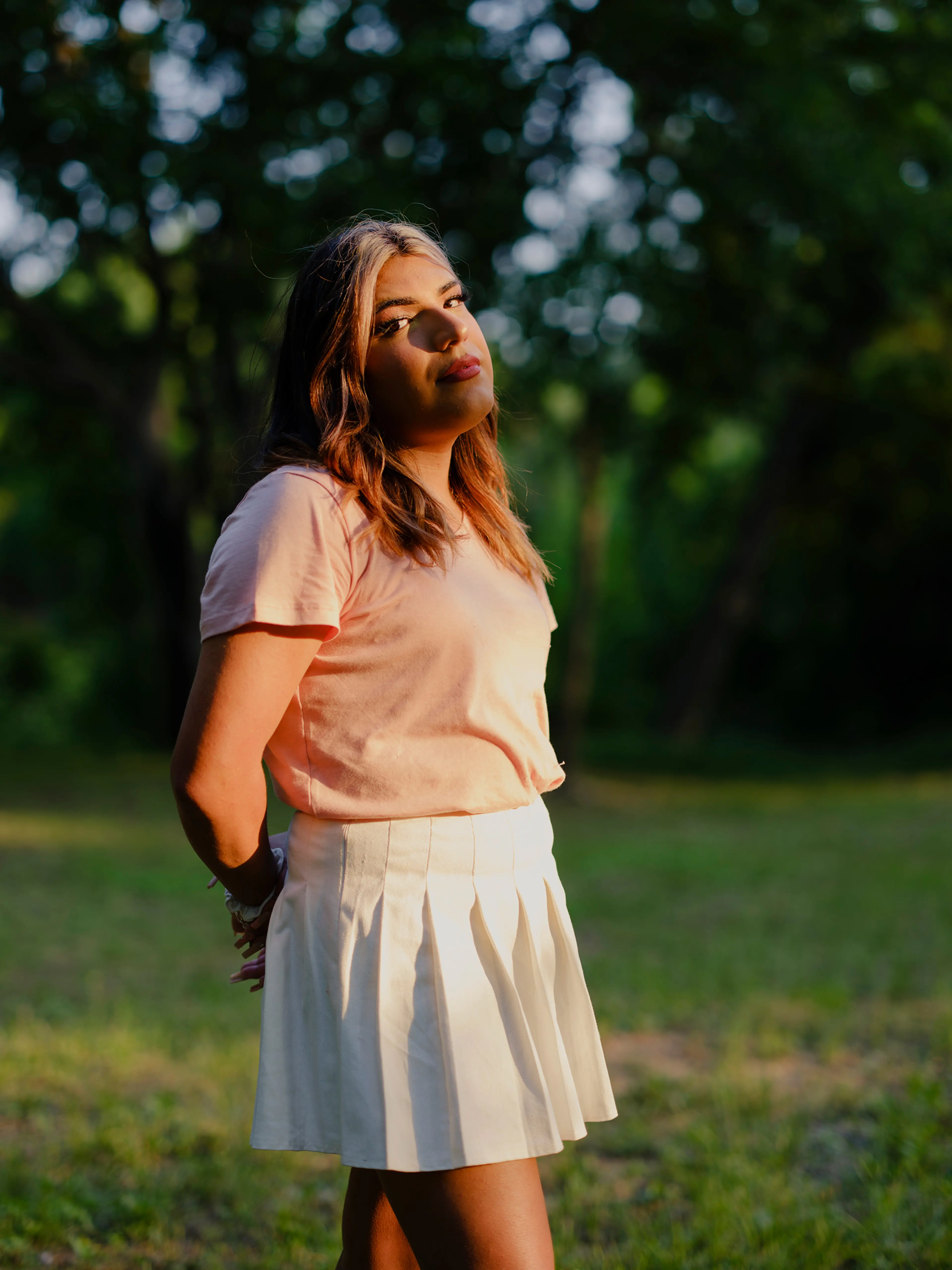 Kendall, 17, near her home in Temple, Texas. Kendall says her school denied her access to the girls’ locker room in September, spurring Kendall and her friends to lead a walkout in protest. But Kendall still uses the girls’ bathroom: she goes every morni