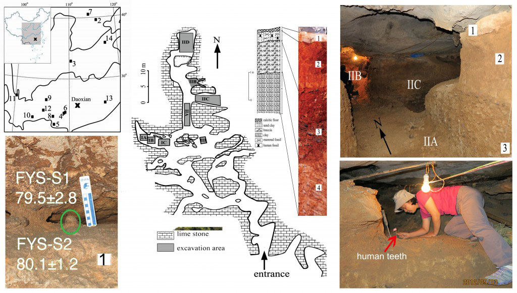 Geographical location and interior views of the Fuyan Cave