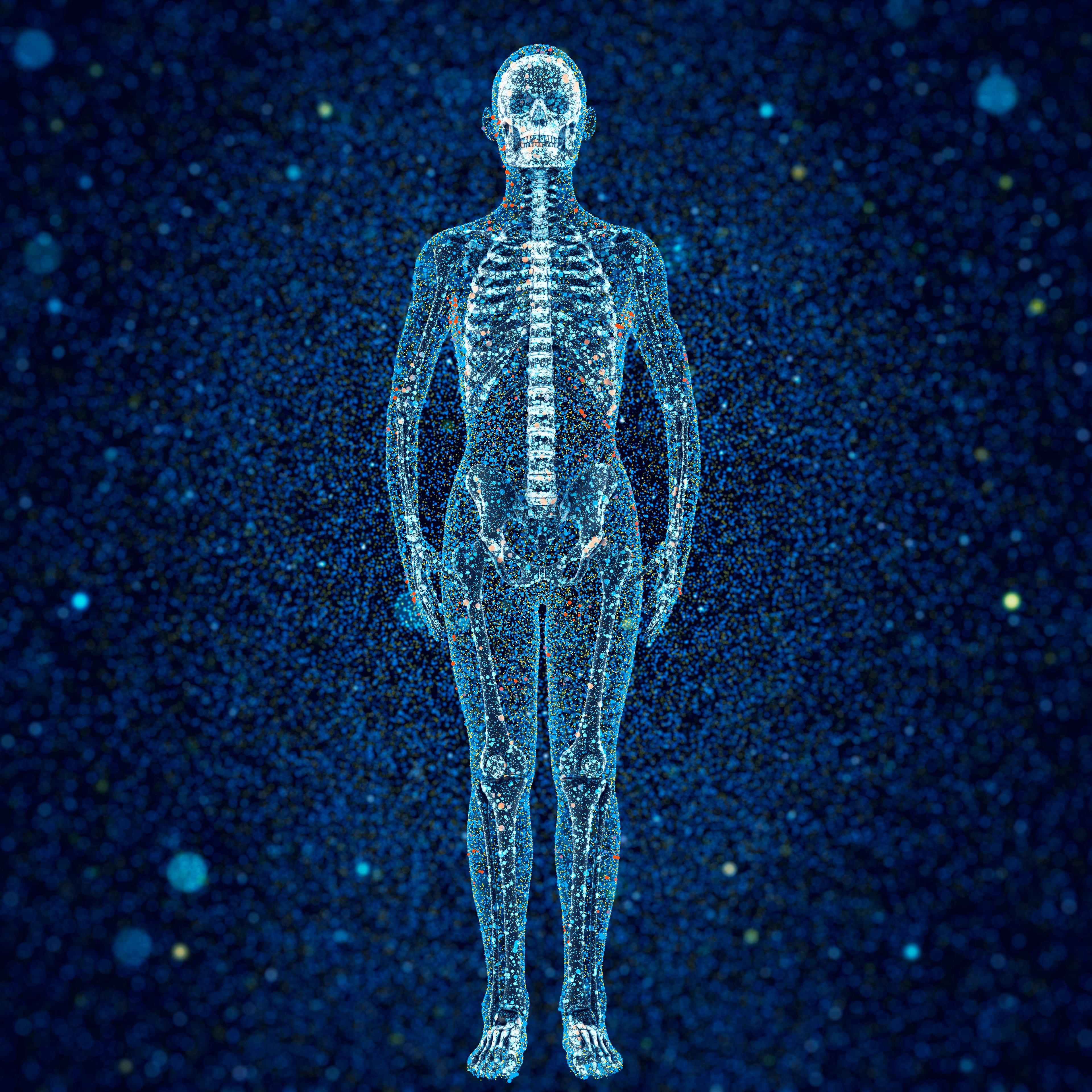 X-Ray-like image of a full-length human body