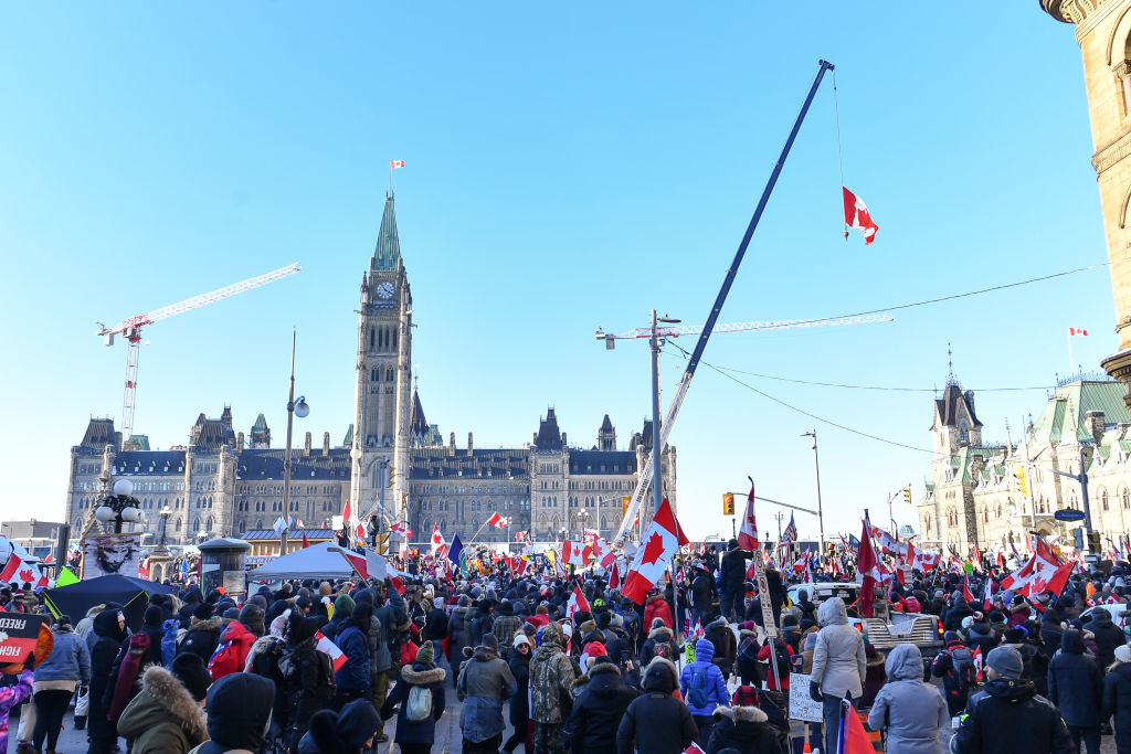 Truckers Protest Vaccine Mandates In Cities Across Canada