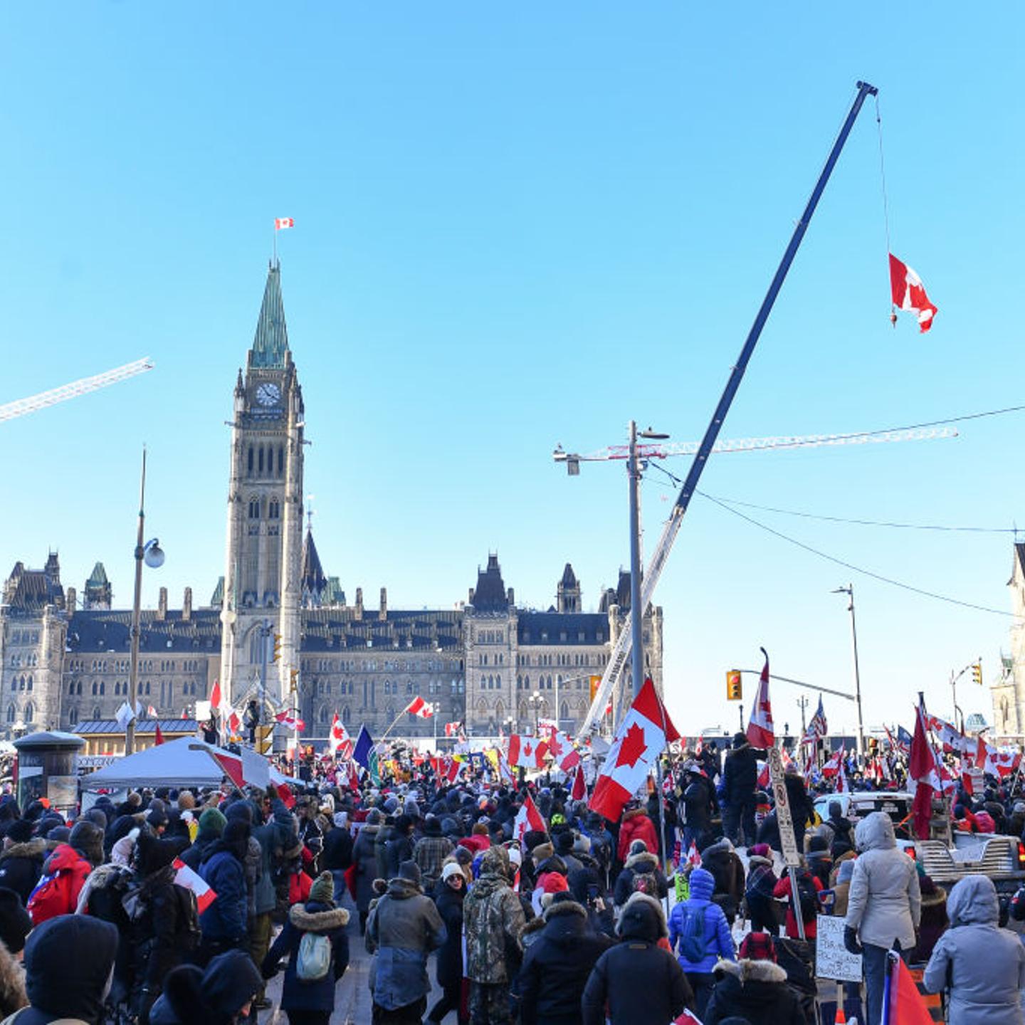 Truckers Protest Vaccine Mandates In Cities Across Canada