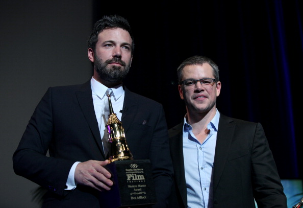 Ben Affleck and Matt Damon at the 28th Santa Barbara International Film Festival in Santa Barbara, Calif. on Jan. 25, 2013.