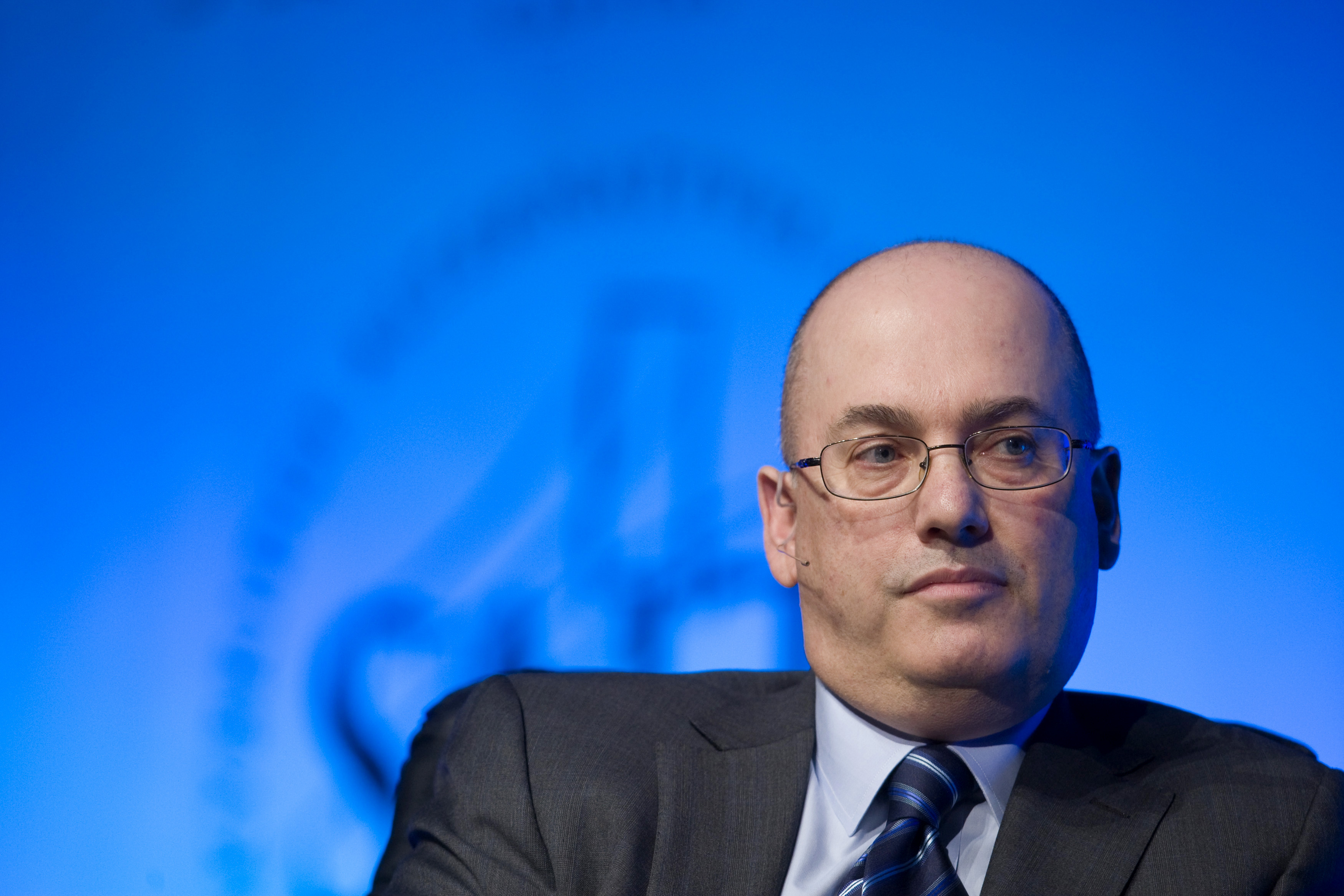 Hedge fund manager Cohen, founder and chairman of SAC Capital Advisors, listens to a question during an interview at the SALT Conference in Las Vegas