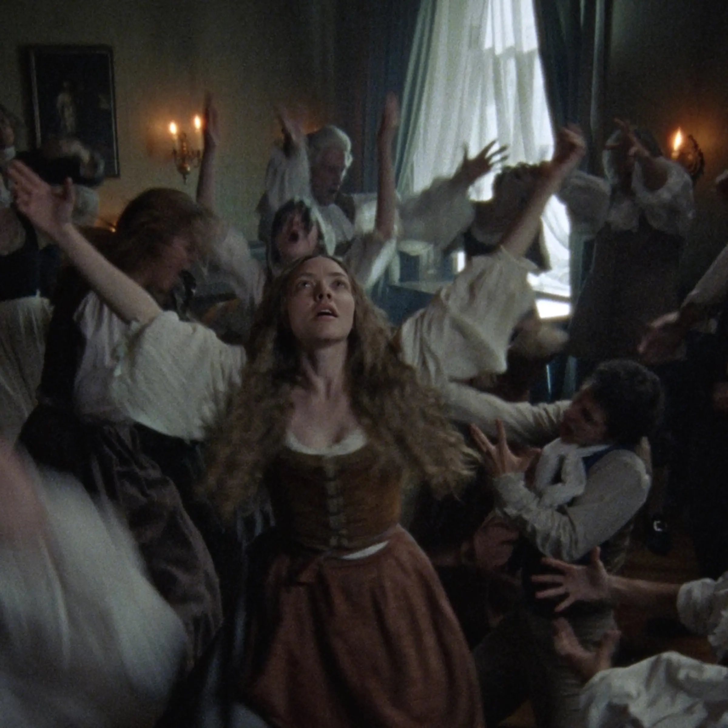 Seyfried as Ann Lee in The Testament of Ann Lee
