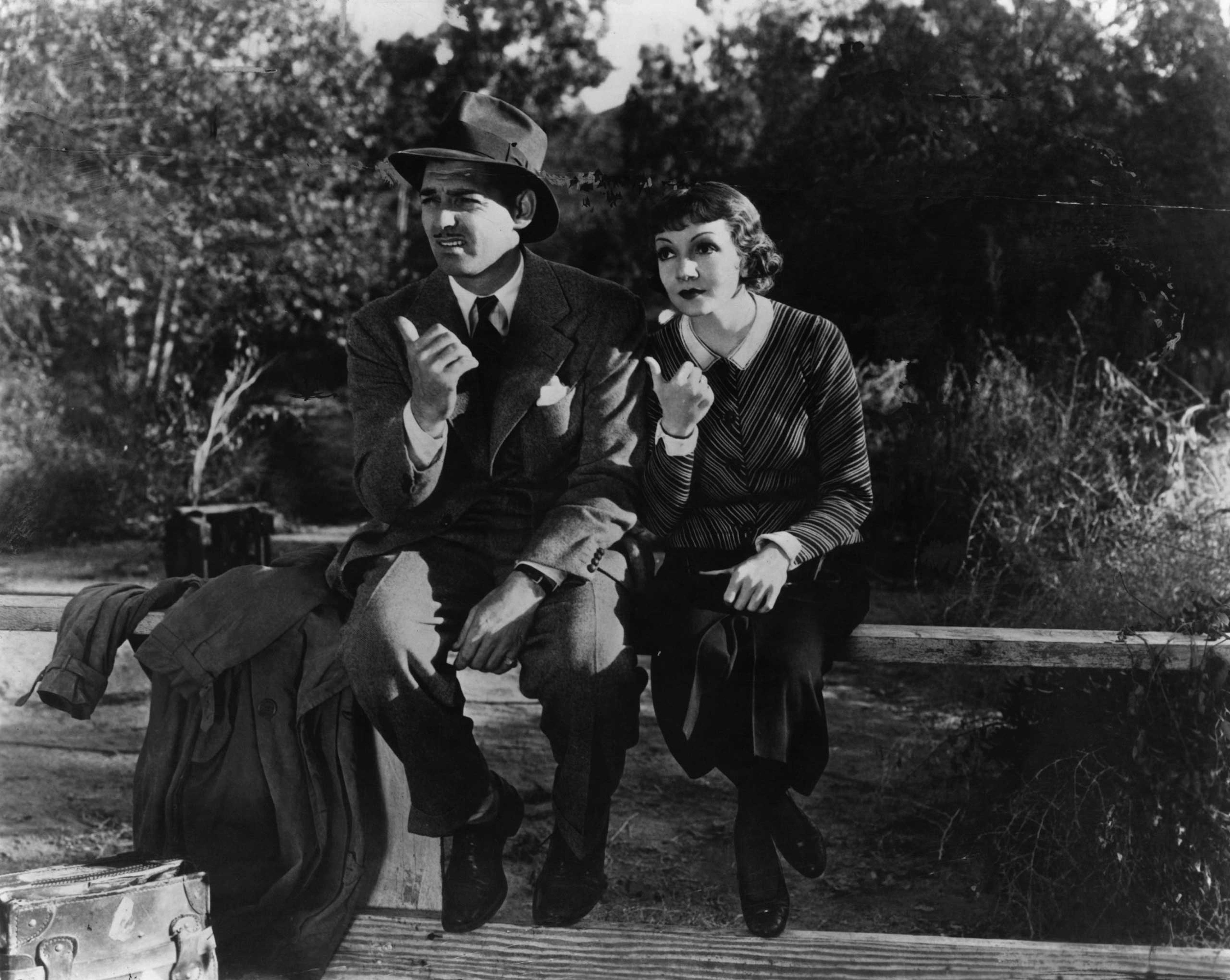 Clark Gable And Claudette Colbert In 'It Happened One Night'