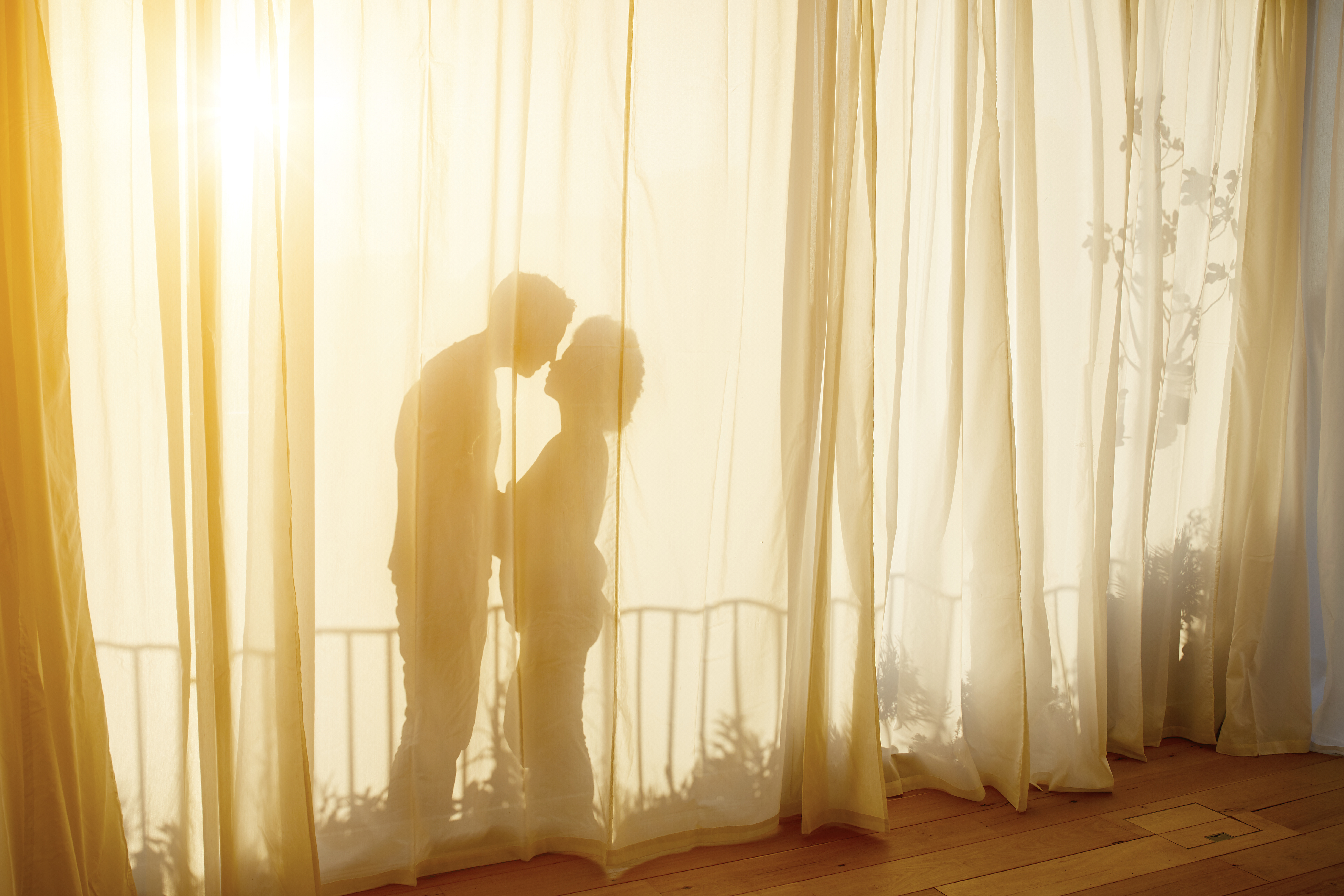 40's Couple In Apartment TIME health stock