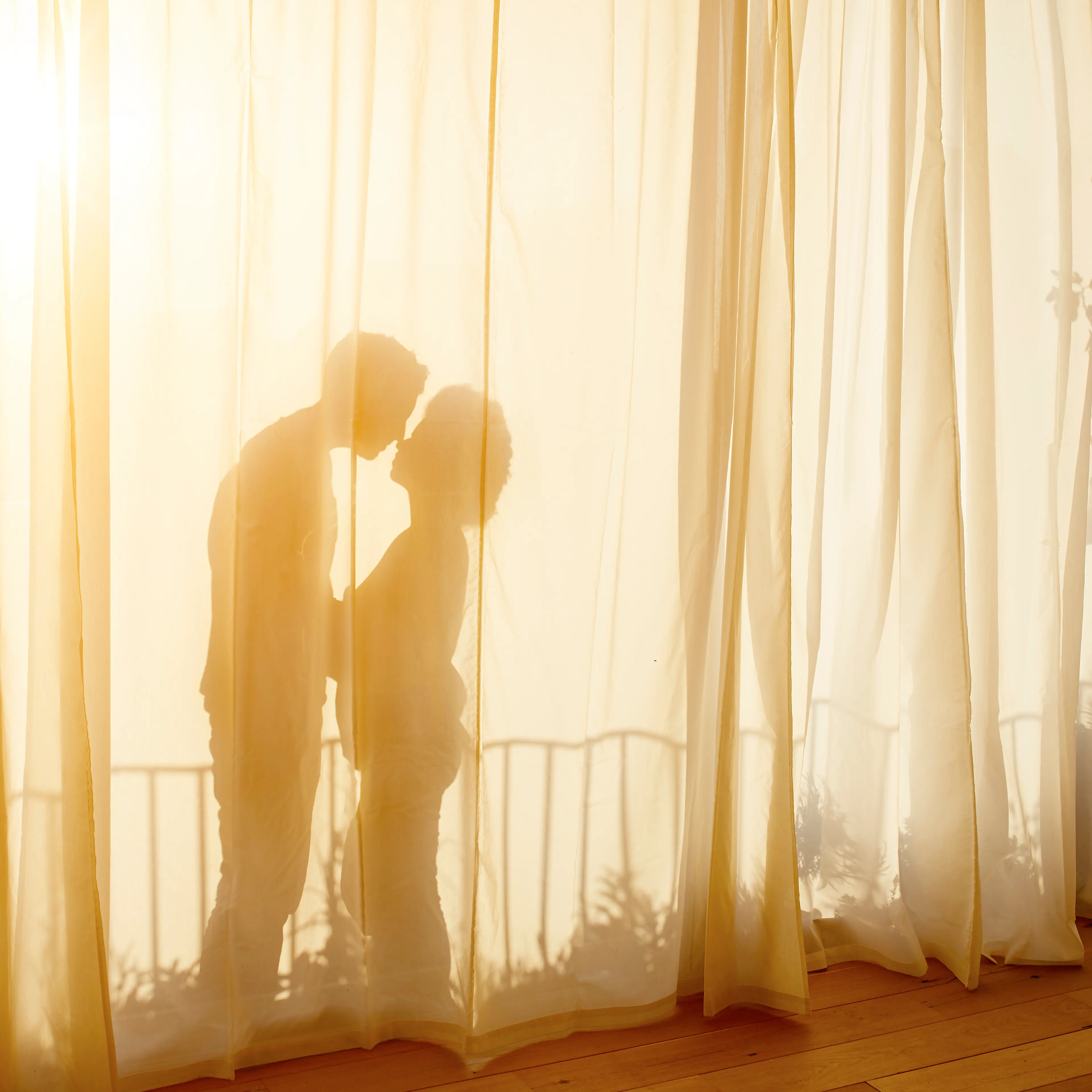 40's Couple In Apartment TIME health stock