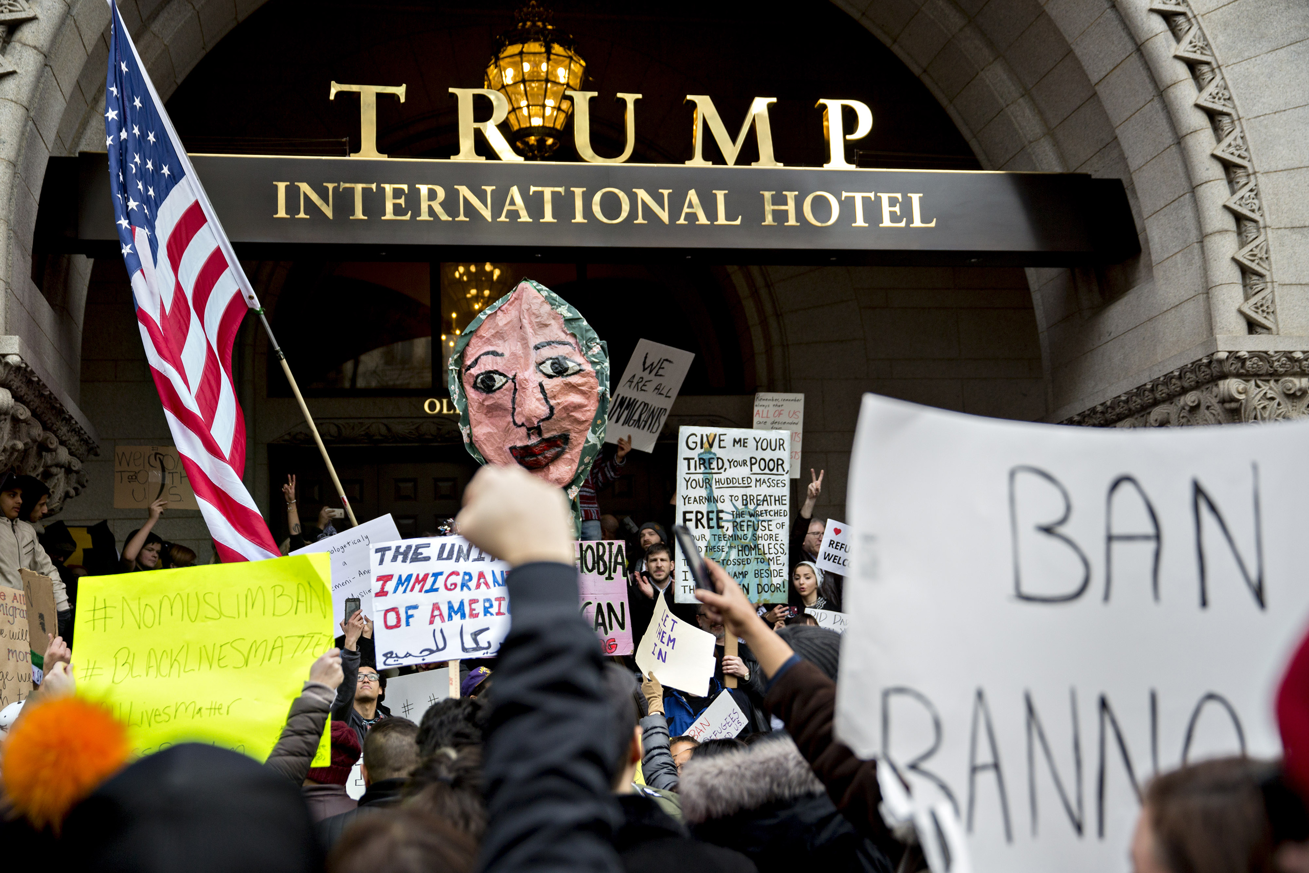 Demonstrators Protest Outside The White House As Confusion Grips Airports Amid Courts Halt Of Trump Travel Ban