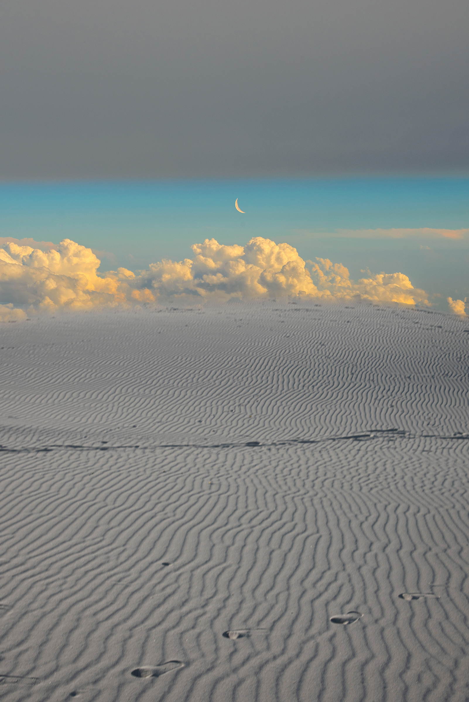 A rising moon