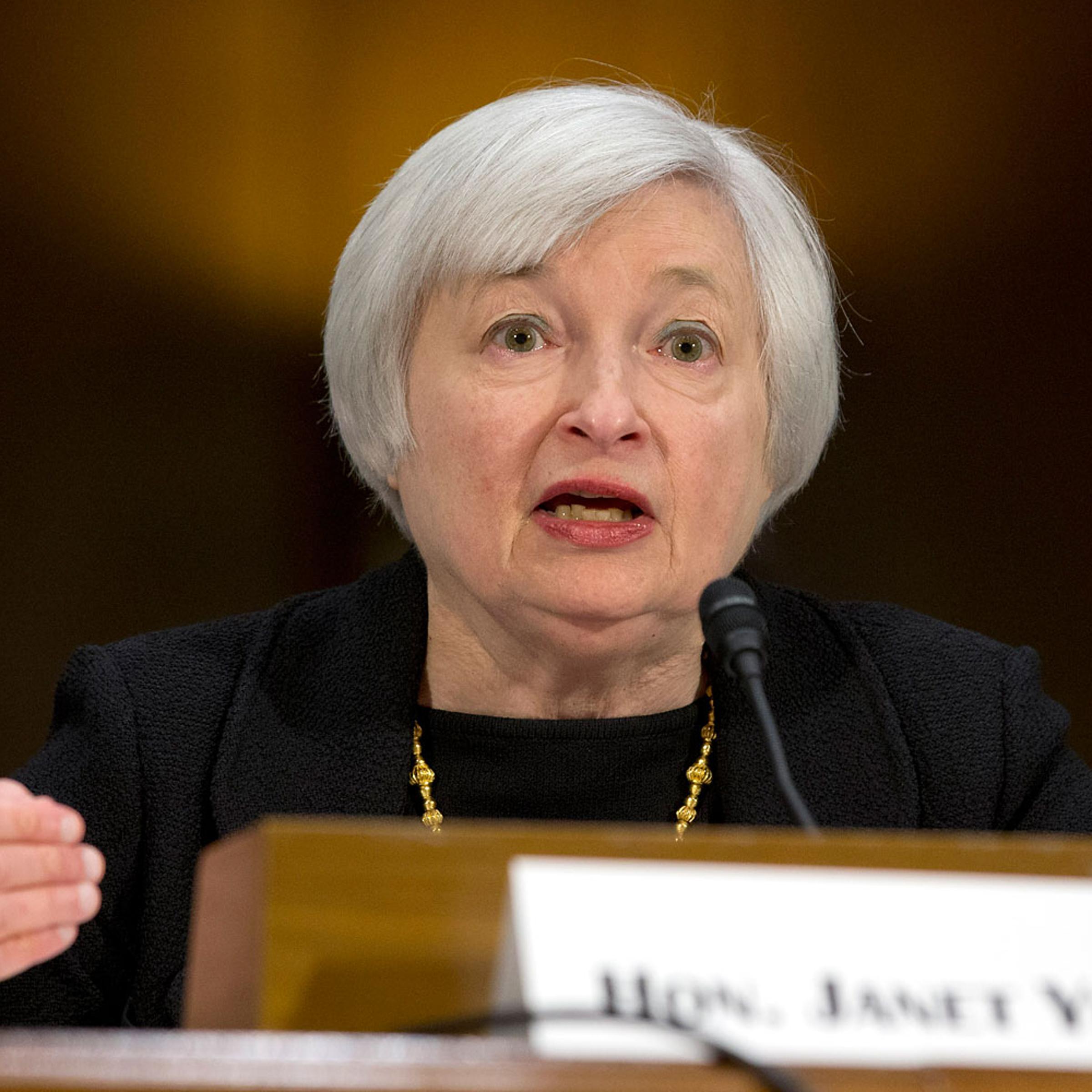 Janet Yellen testifying on Capitol Hill in Washington before the Senate Banking Committee, Nov. 14, 2013..