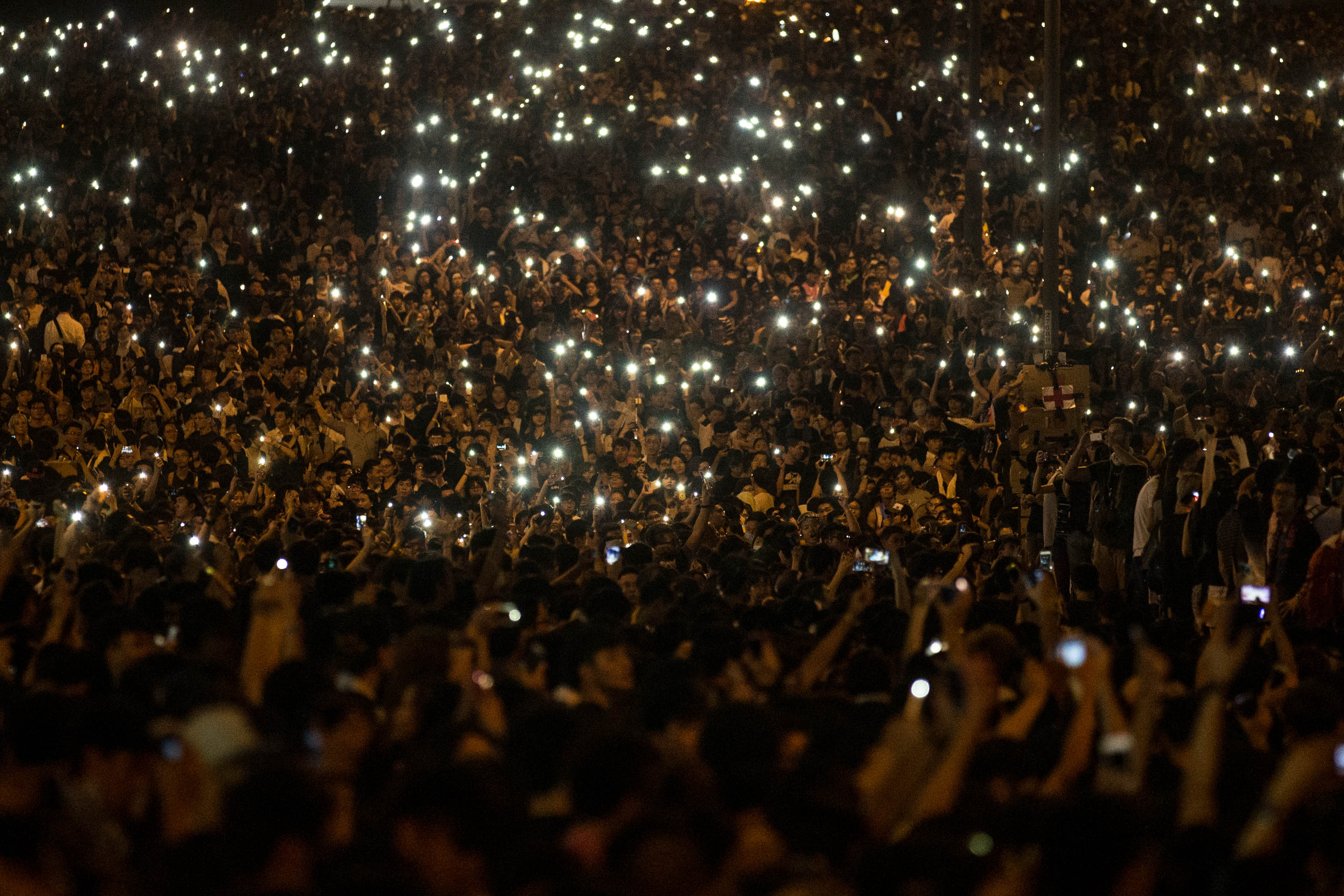 Pro Democracy Supporters Attempt To Bring Hong Kong To A Stand Still With Mass Rally