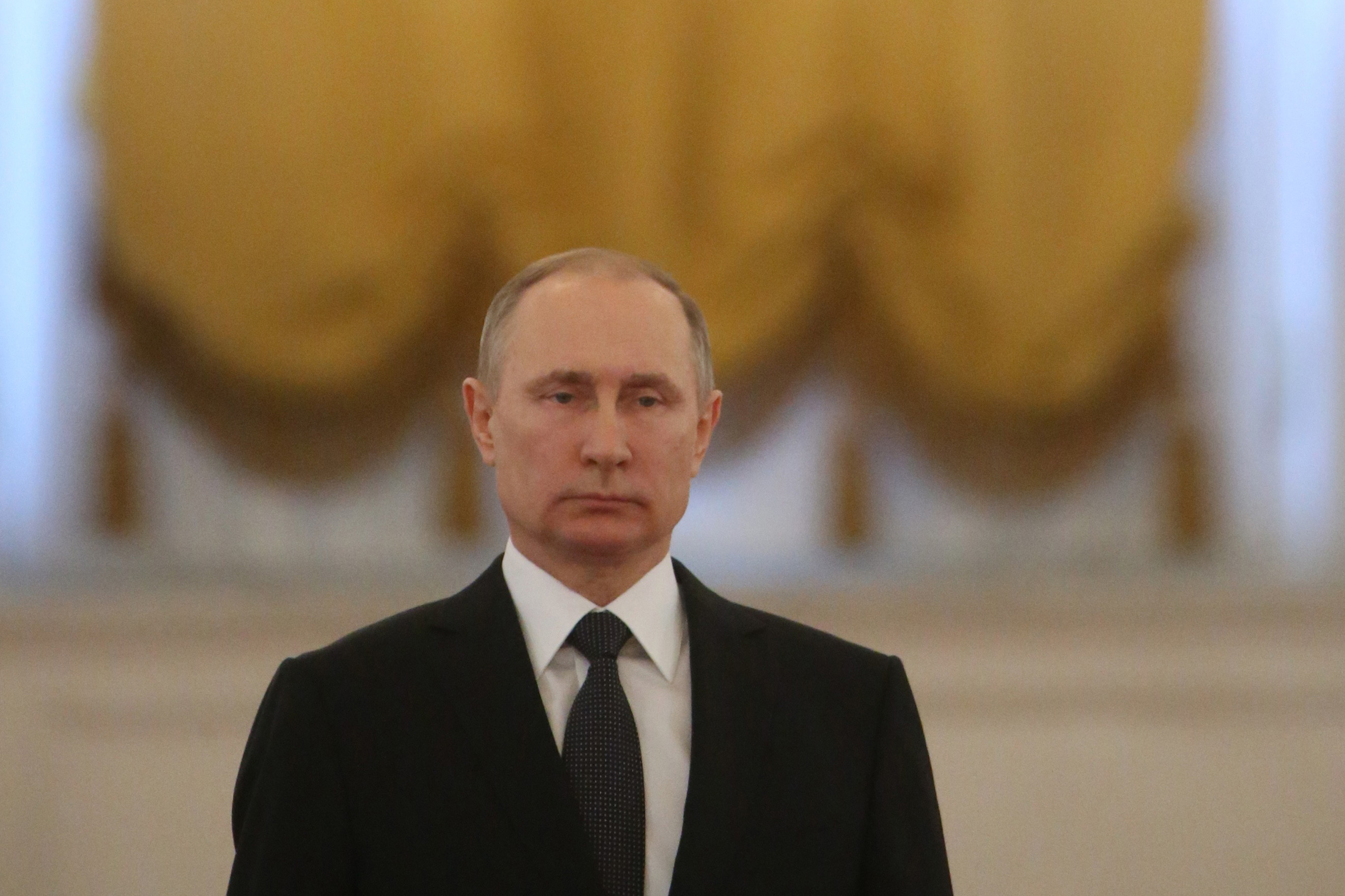 Russian President Vladimir Putin receives Uzbek President Shavkat Mirziyoyev in Moscow
