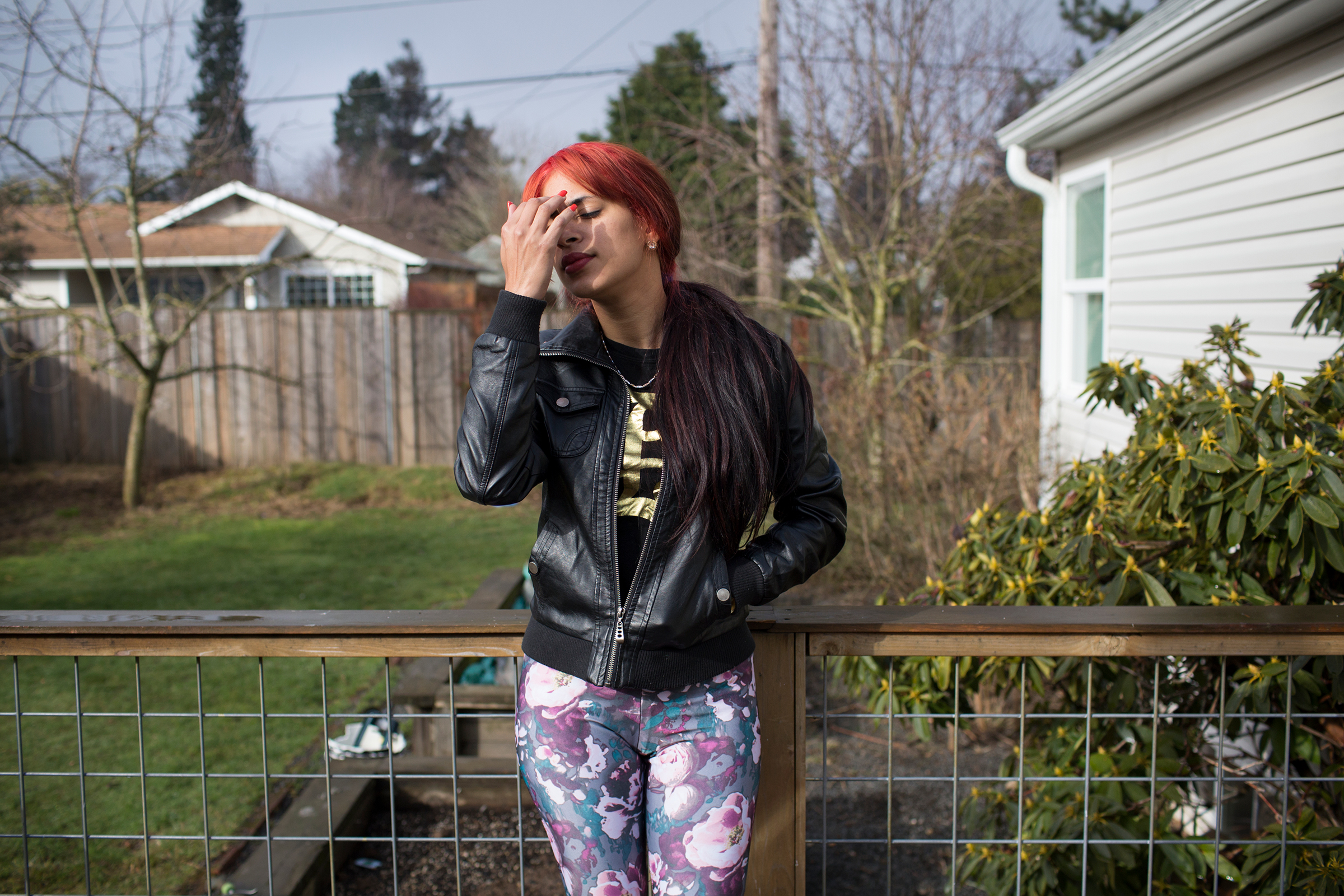 Liset in Portland, Ore., after a run in with the law awaiting her court date.