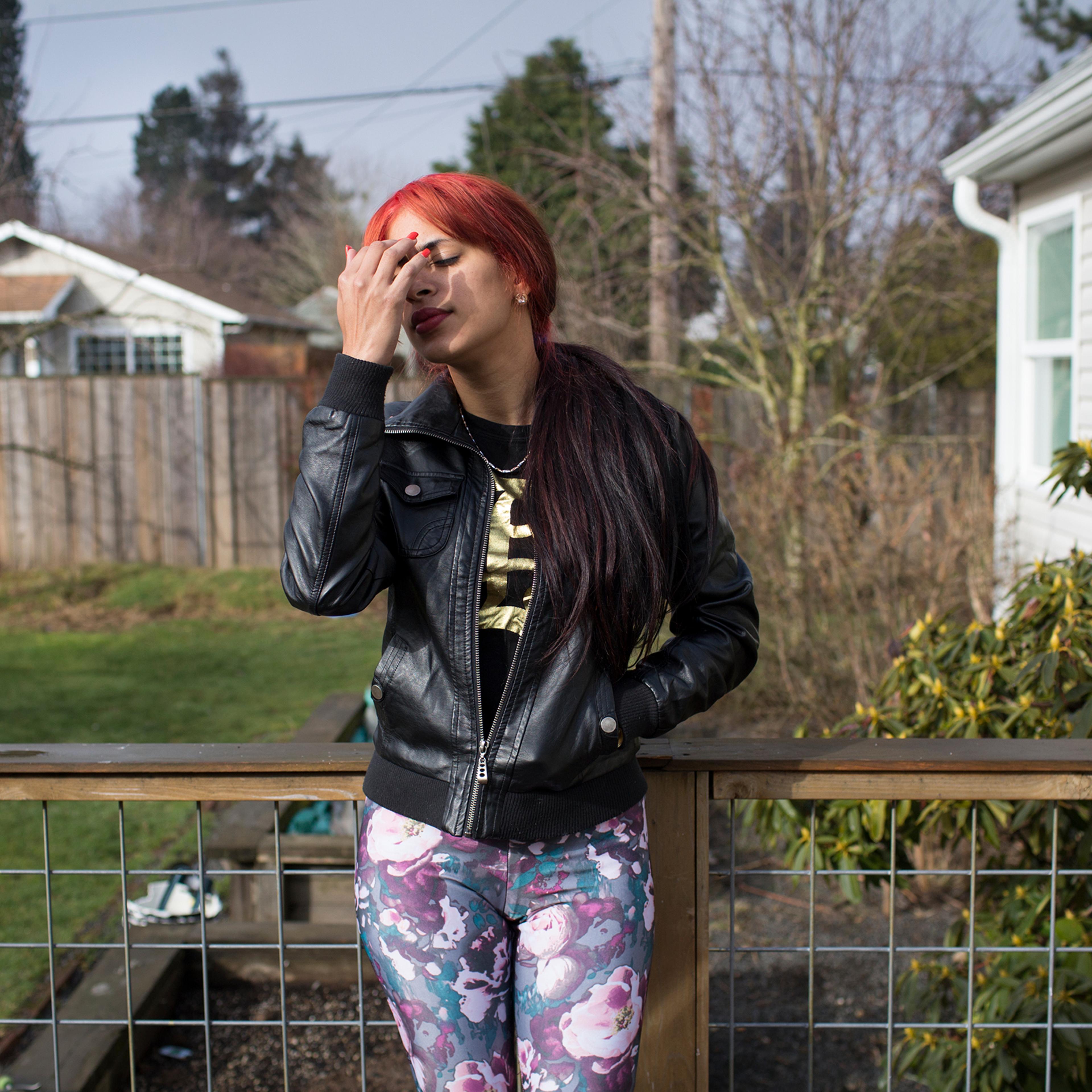 Liset in Portland, Ore., after a run in with the law awaiting her court date.